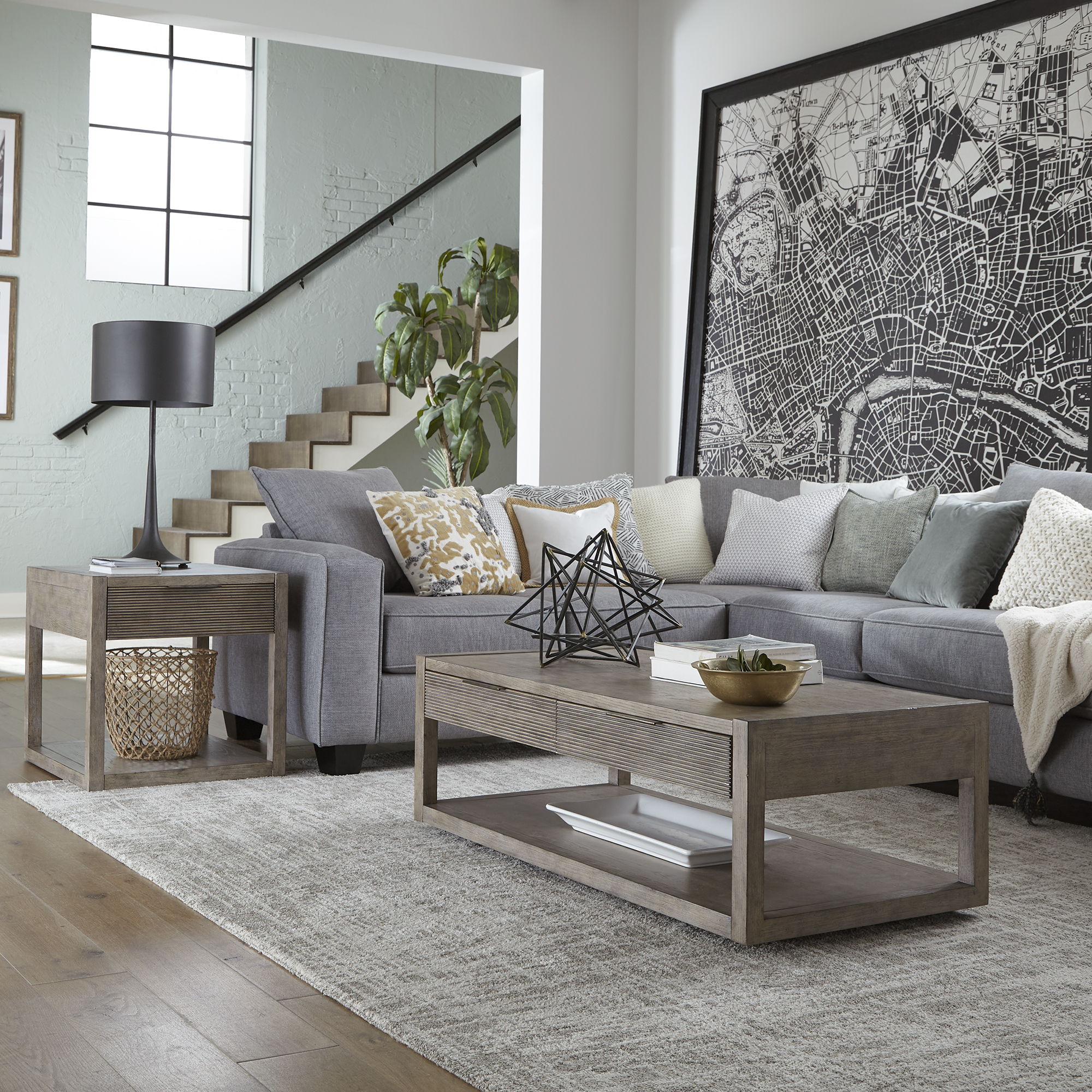 Bartlett Field - 3 Piece Table Set (1 Cocktail 2 End Tables) - Dusty Taupe