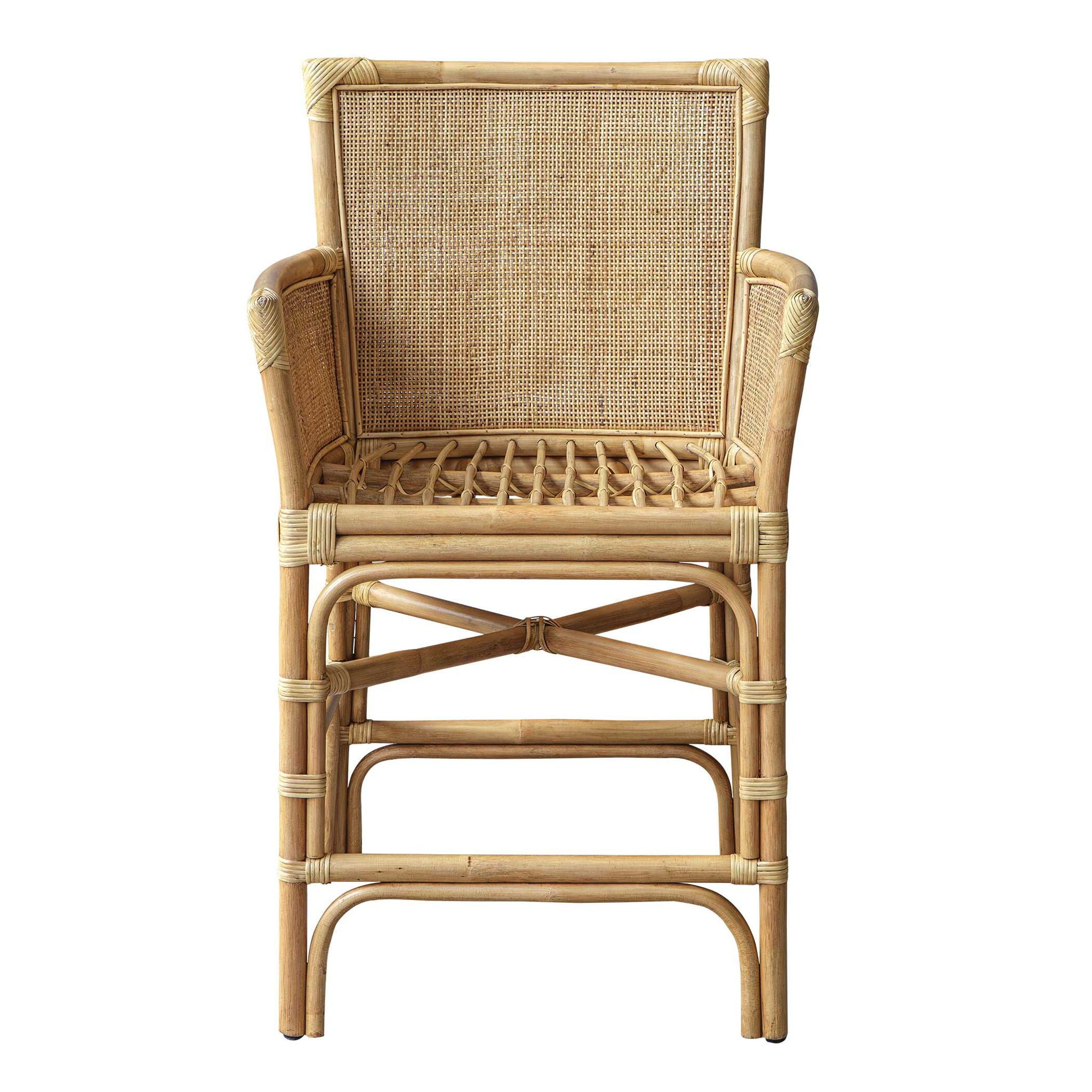 Pacific - Rattan Counter Stool - Brown / White