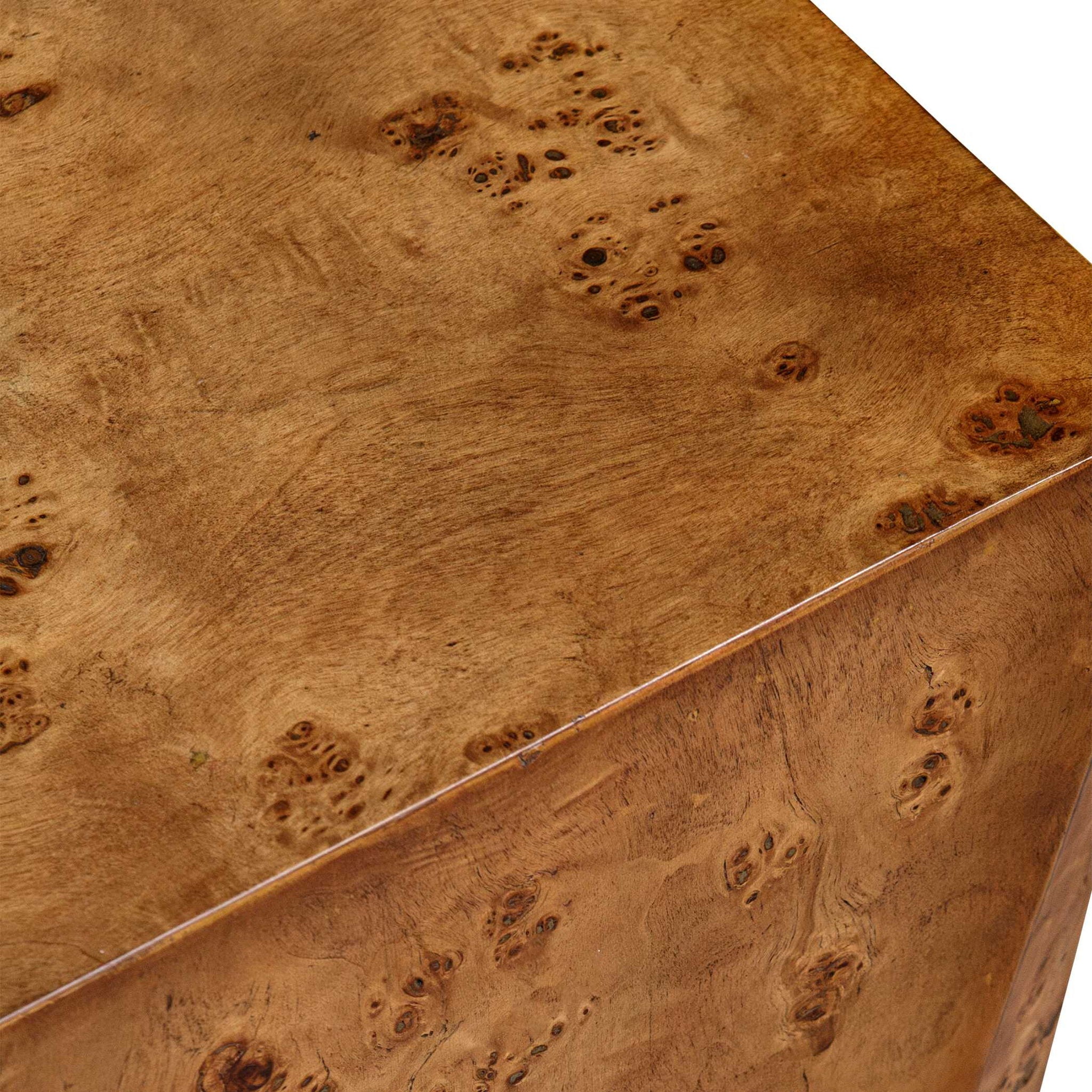 Hughes - Geometric Accent Table - Dark Brown