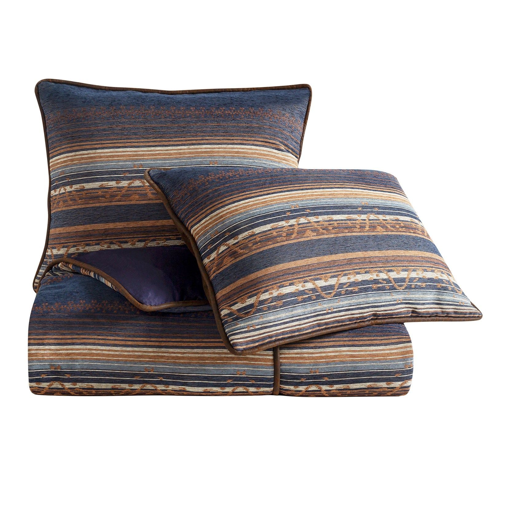 Estes - King Chenille Duvet Cover Set (Set of 3) - Blue