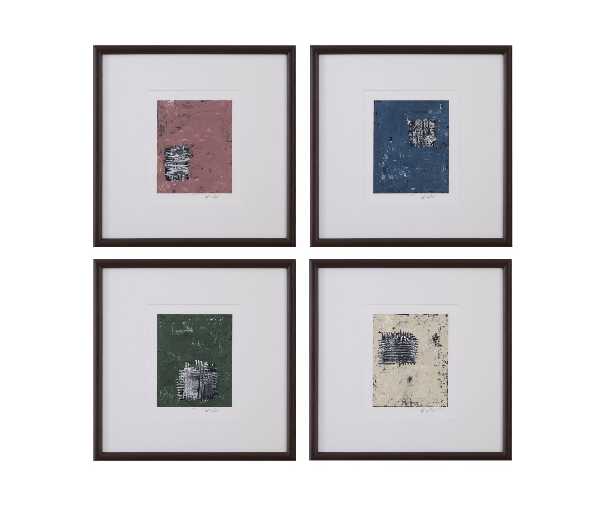 Dual Dichotomy IV Framed Print - Beige / White