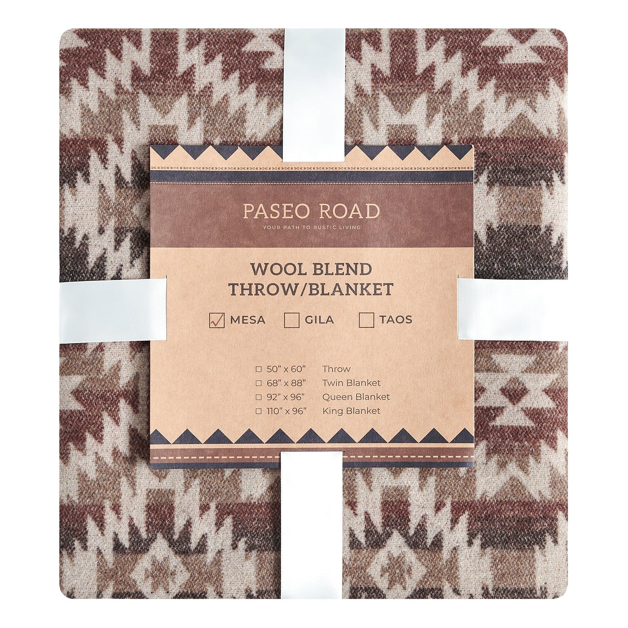 Mesa - Wool Blend Throw Blanket - Multi Color