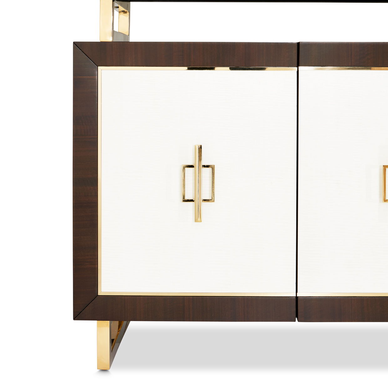 Belmont Place - Display Cabinet - White / Dark Brown