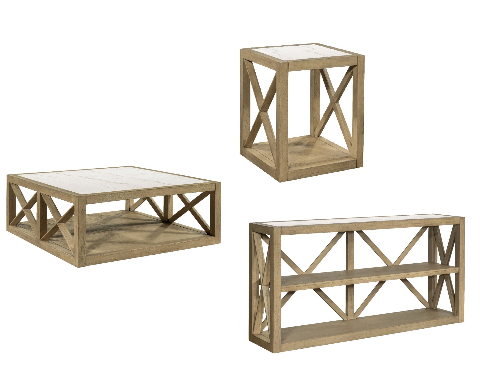 Holden - Console Table - Rustic Blonde