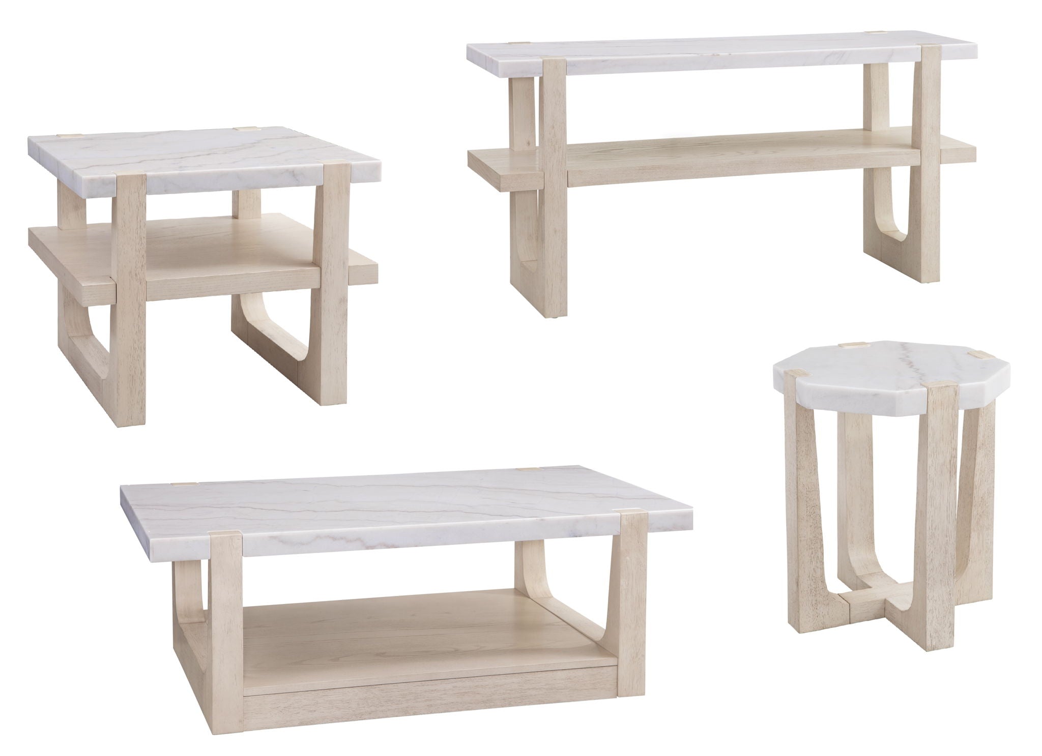 Newport - Rectangle End Table - White