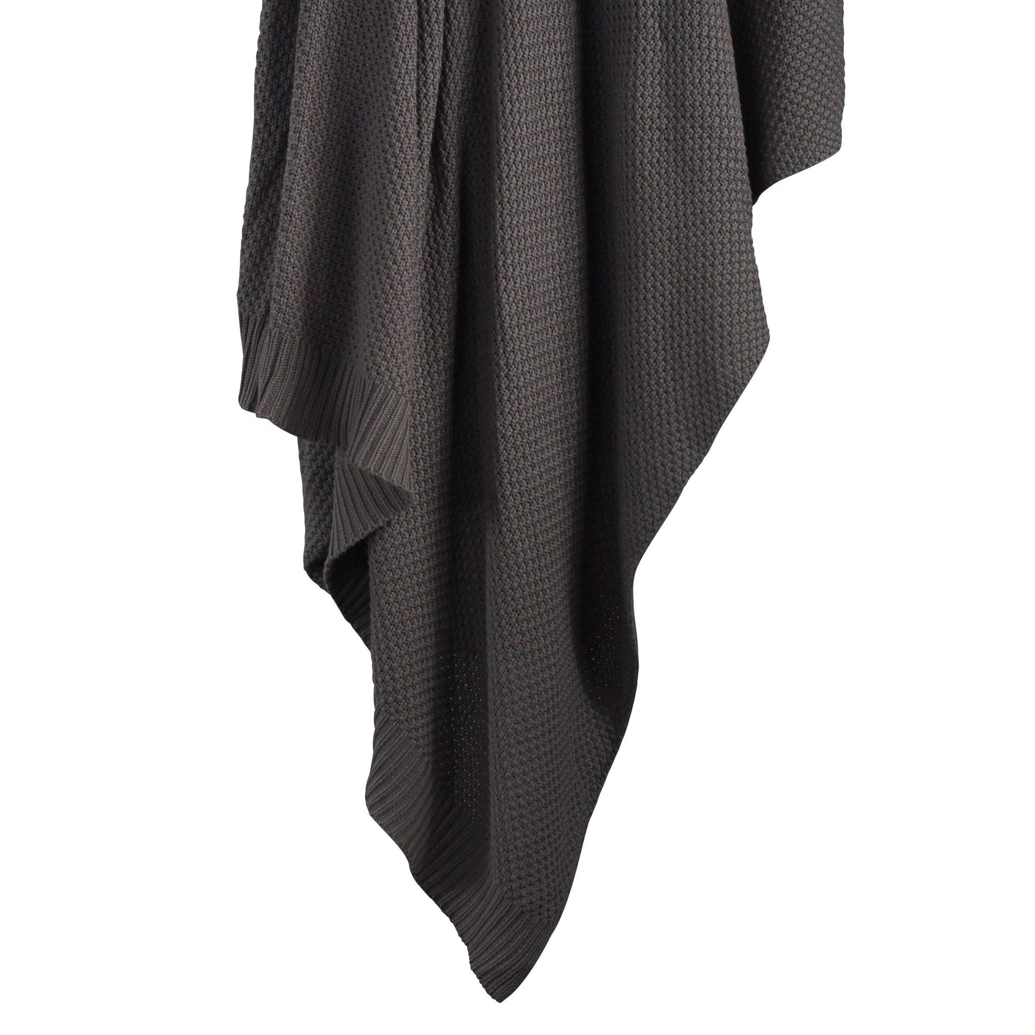 Cotton Knit - King Blanket - Slate