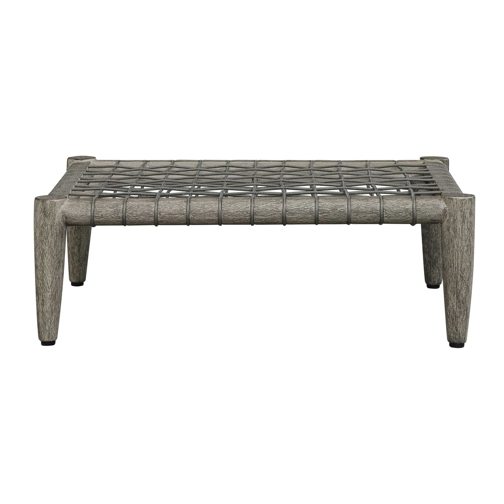 Borneo - Cushion Outdoor Ottoman - White