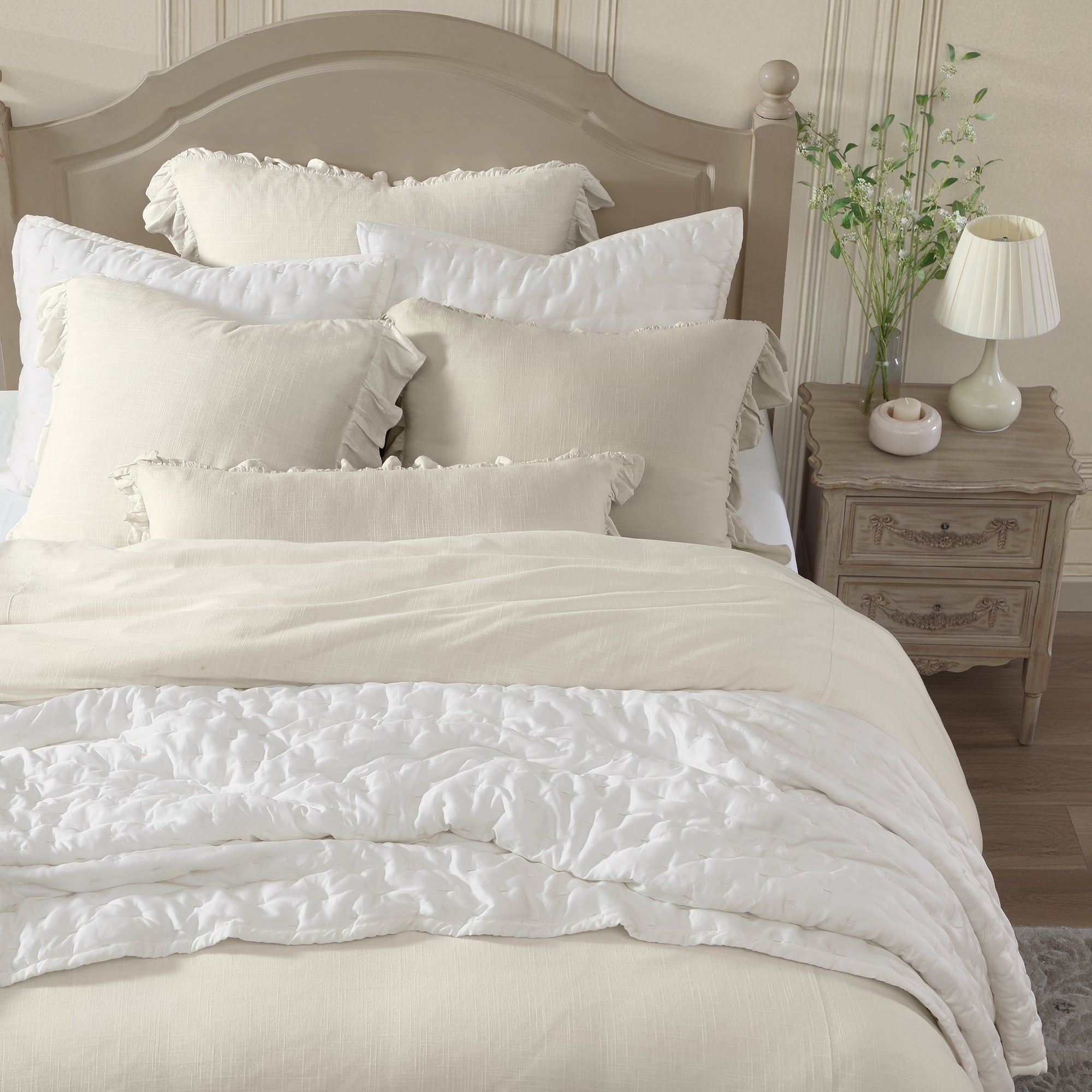 Lyocell - King Eucalyptus Quilt Set (Set of 3) - White