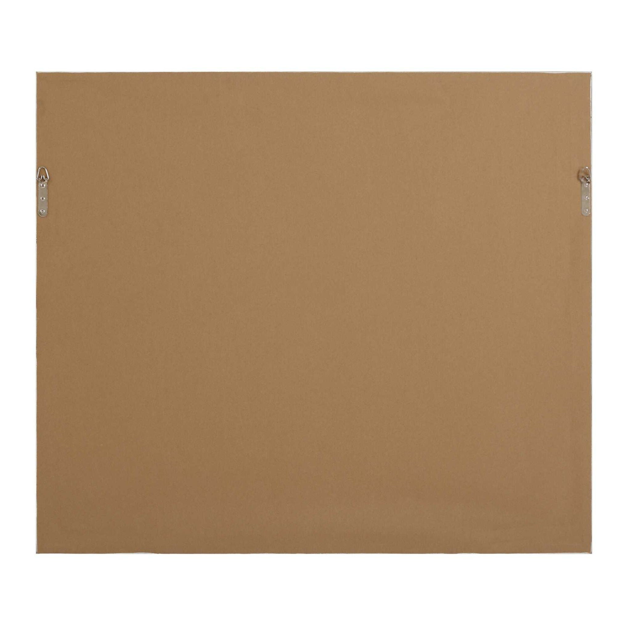 Blue Reverie - Framed Abstract Lake Print - Light Brown