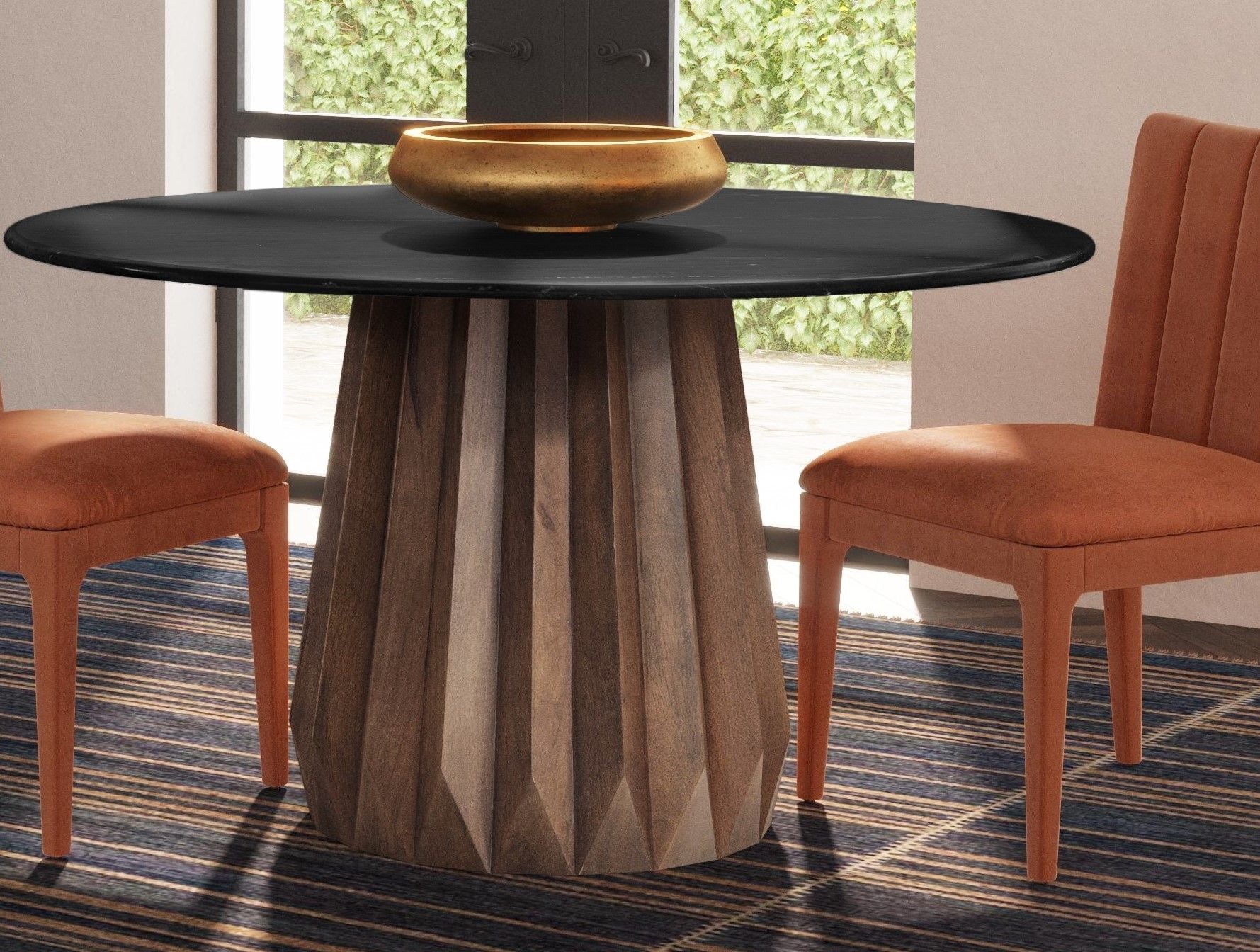 Jennings - Dining Table Base - Royal Brown Mango