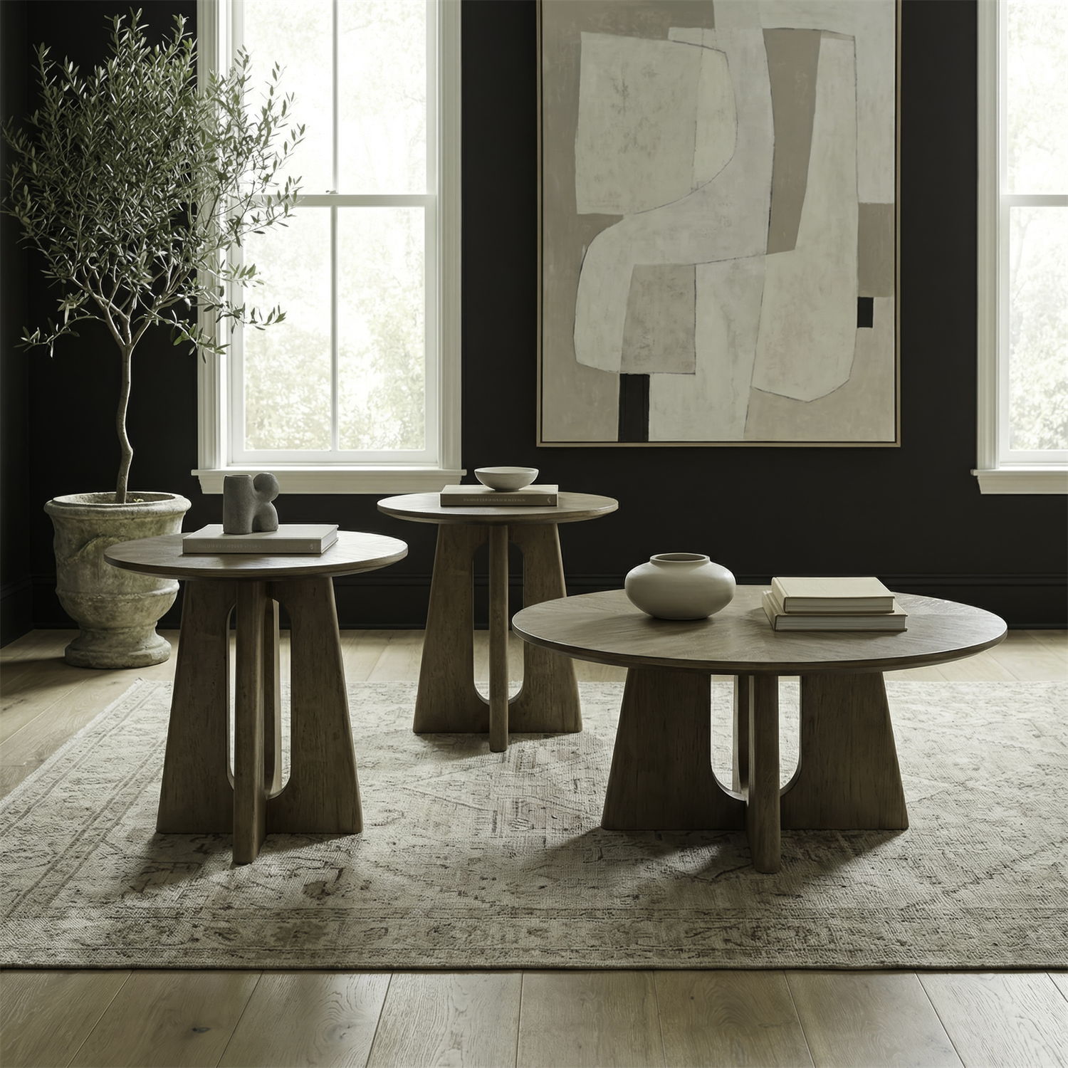 Hendrix Place - 3 Piece Set (Cocktail Table And 2 End Tables) - Natural