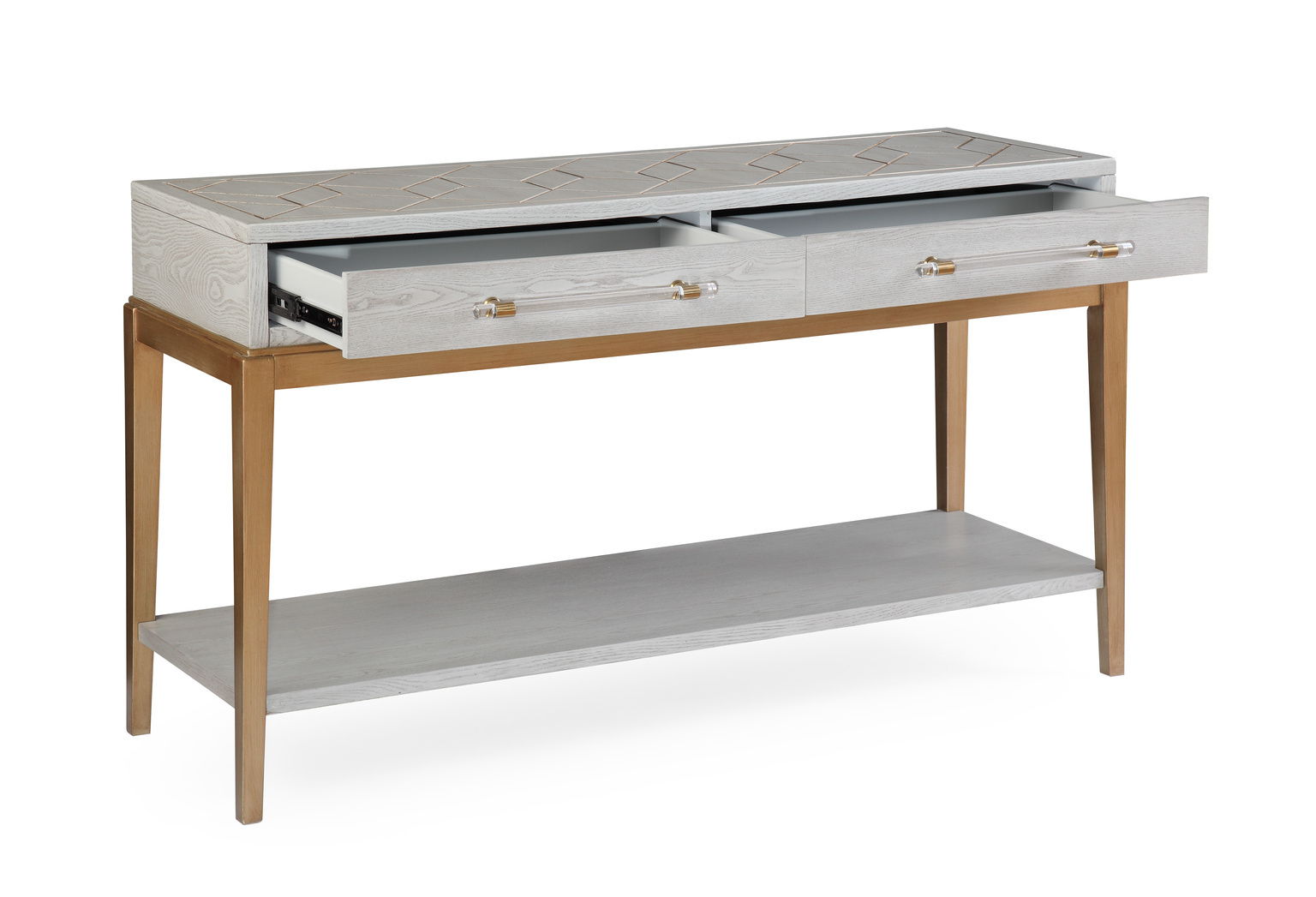 Perrine - Console Table - Silver / Gold