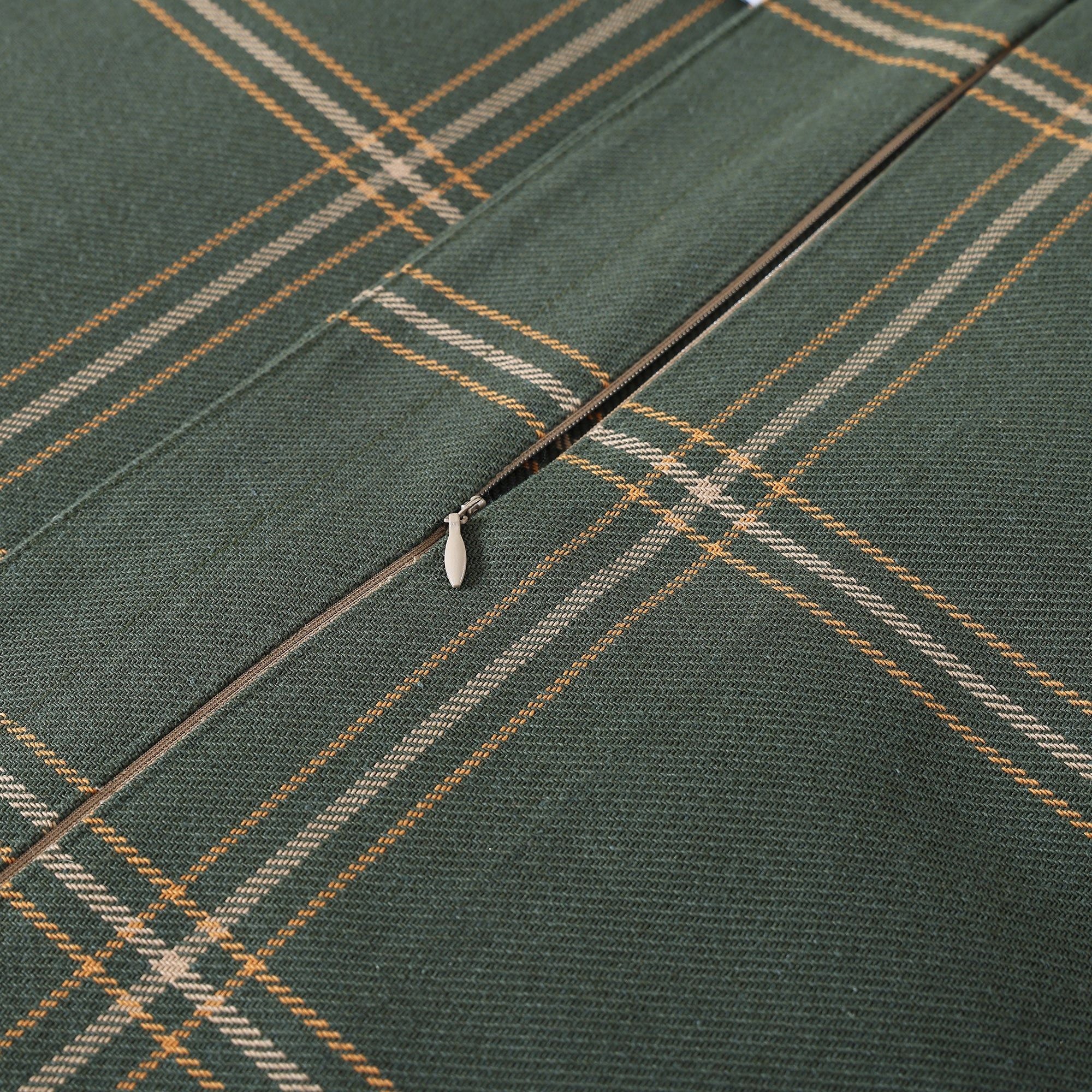 Windowpane - Queen Plaid Comforter Set (Set of 3) - Hunter Green