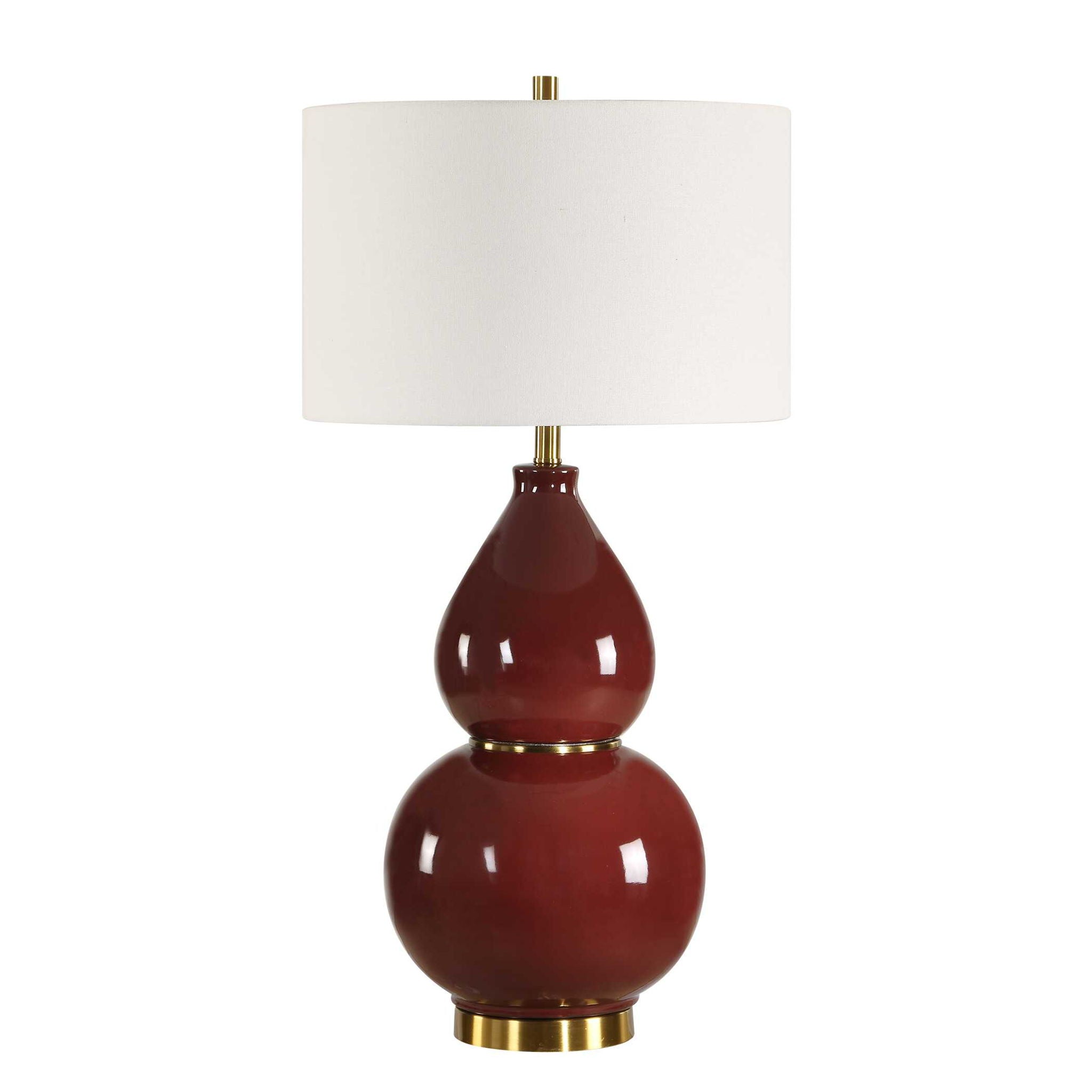 Gourd - Table Lamp - Burgundy