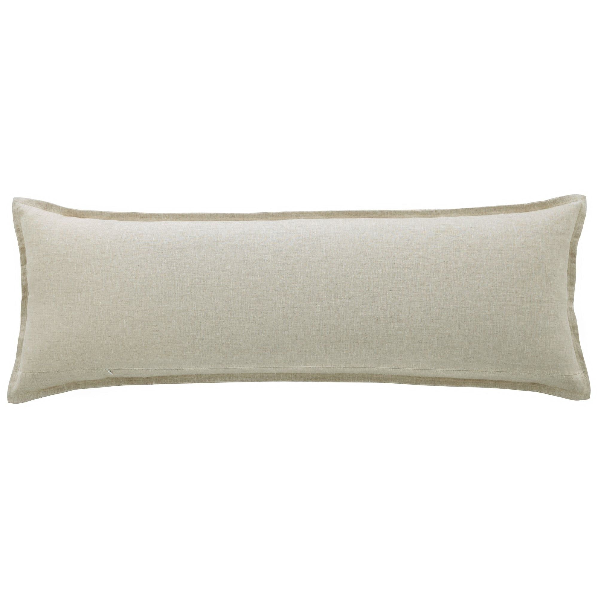 100% French Flax Linen - Long Lumbar Pillow - Natural