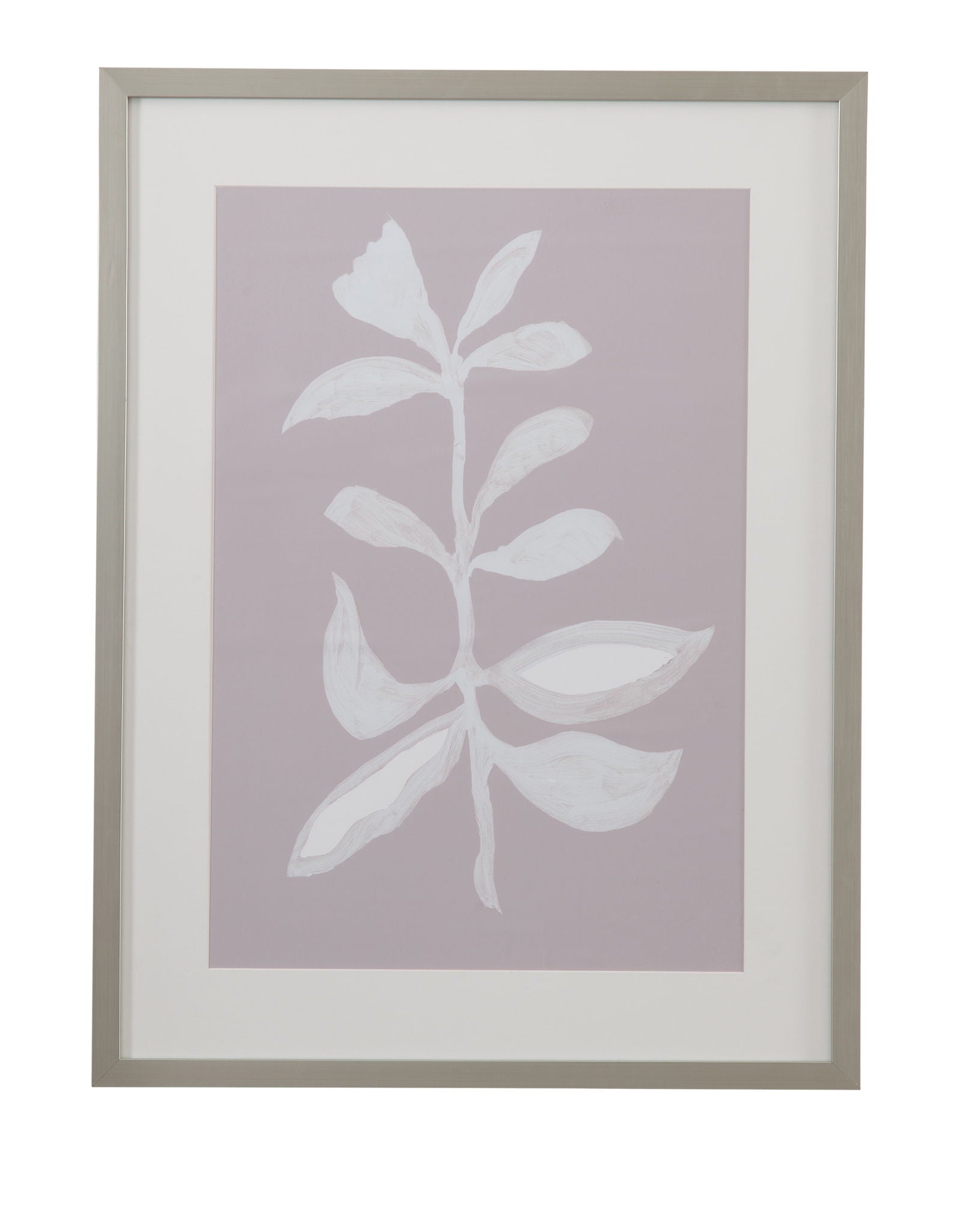 Fresh Leaves II Framed Print - Gray