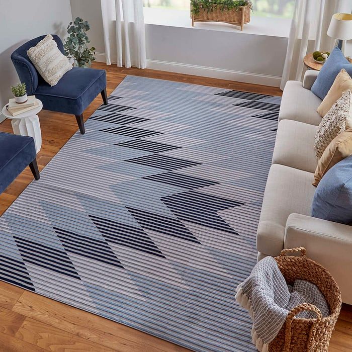 MARIGOLD Collection - 3830F Gray/Light Blue
