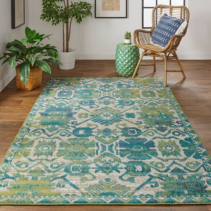 FOSTER Collection - 3758F Green/Beige