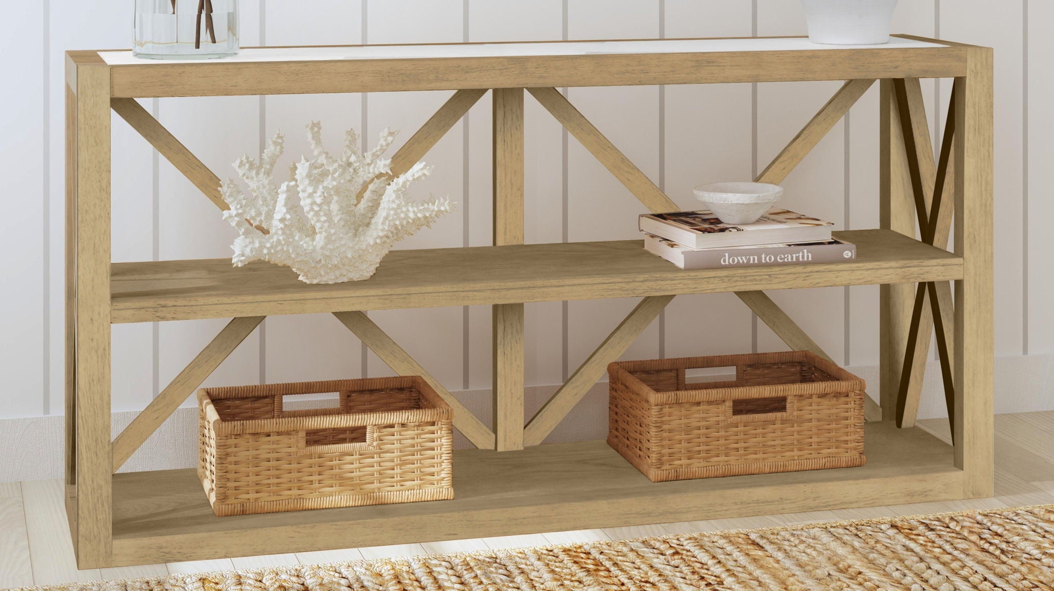 Holden - Console Table - Rustic Blonde