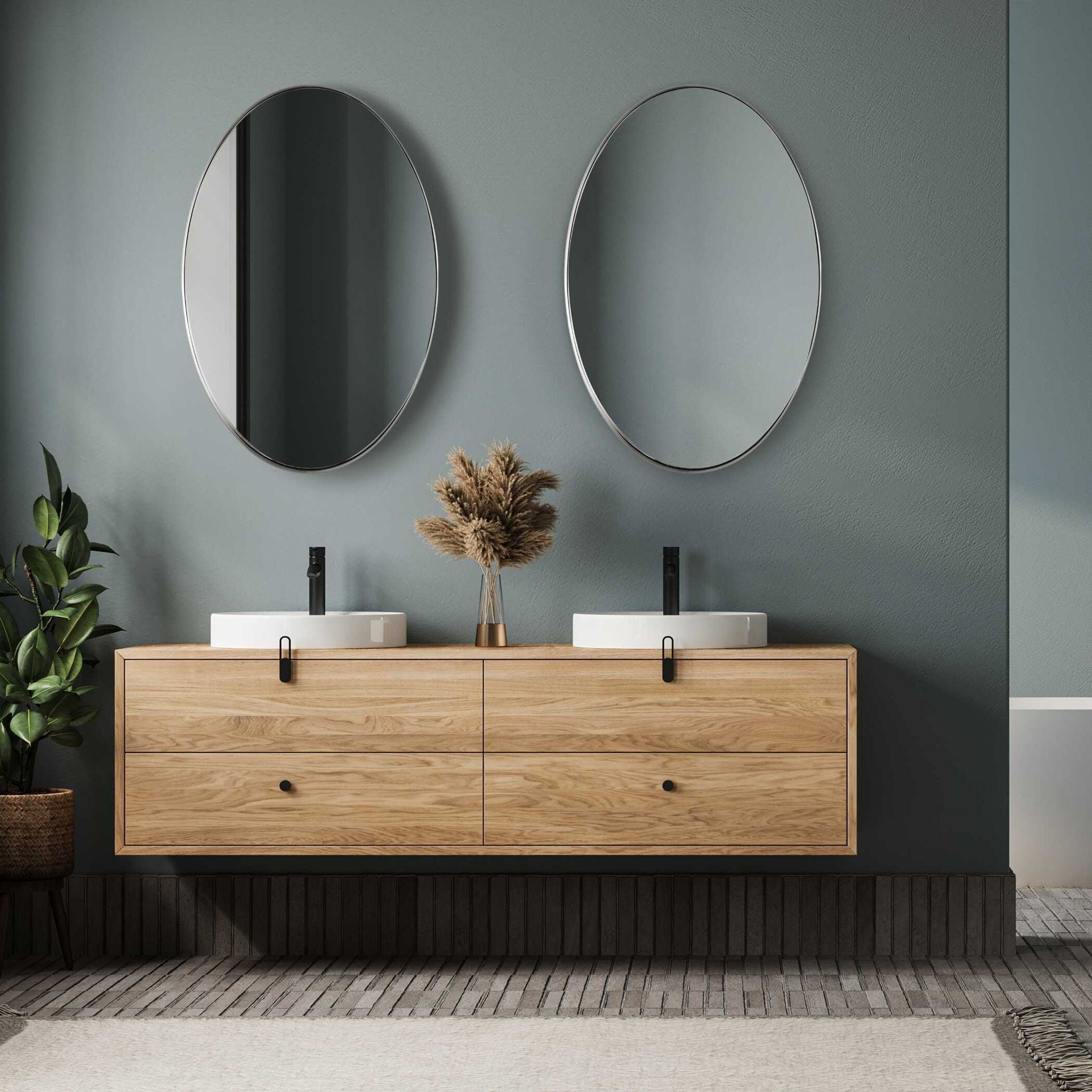 Pursley - Oval Mirror - Brushed Nickel