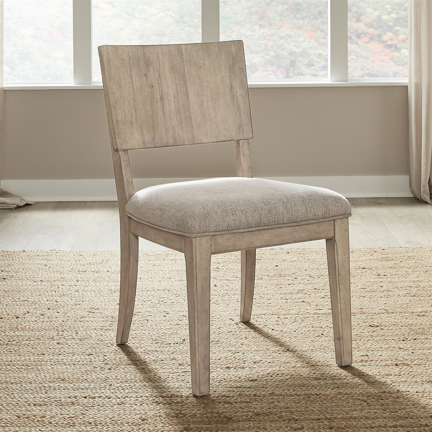 Proximity Place - Panel Back Side Chair - Barley Buff