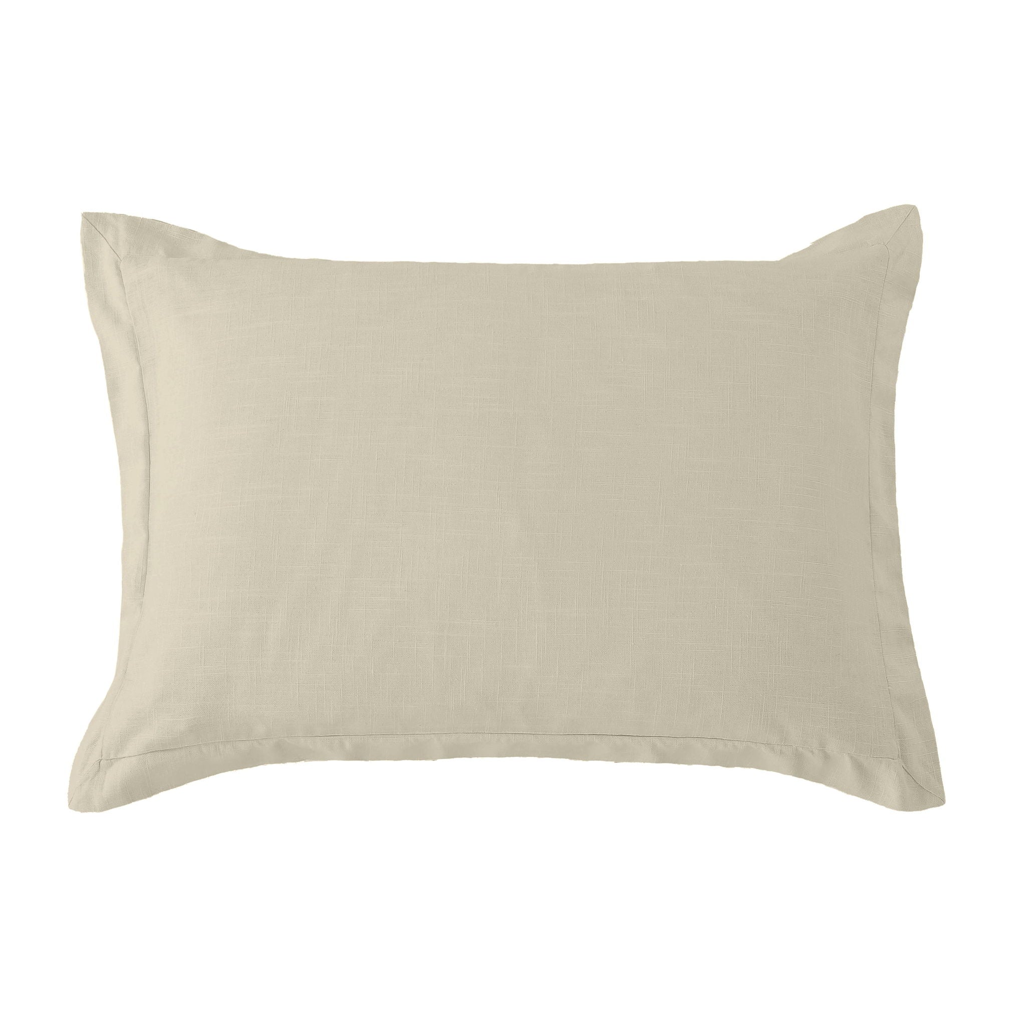 Hera - Washed Linen Tailored Dutch Euro Pillow - Light Tan