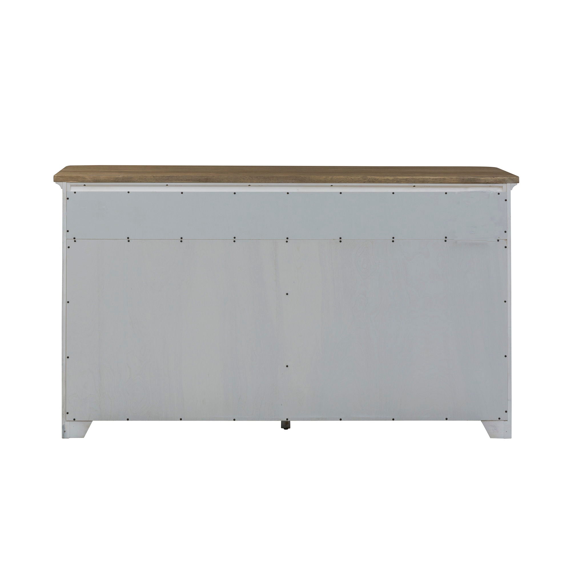 Farmhouse Reimagined - Server - Antique White / Chestnut Tops