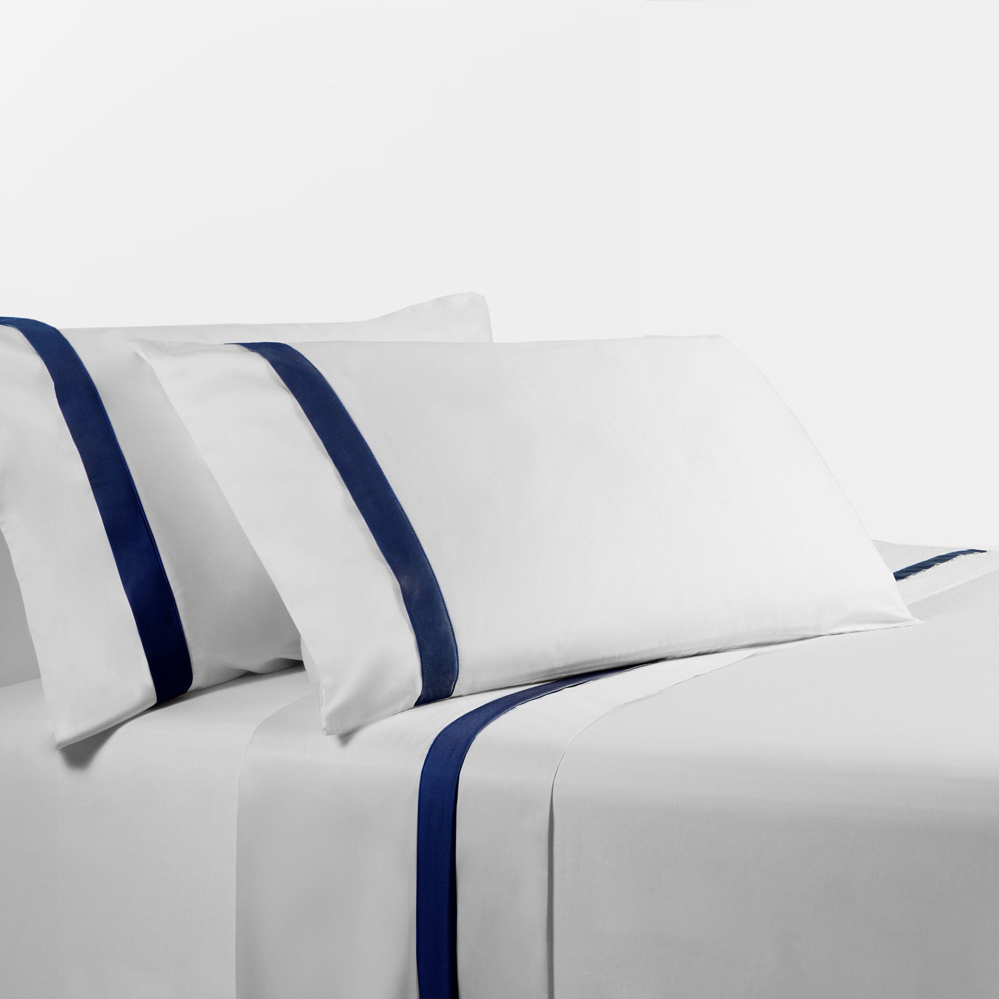 Flange Sheet - Queen 350TC Flange Design Sheet Set (Set of 4) - Navy