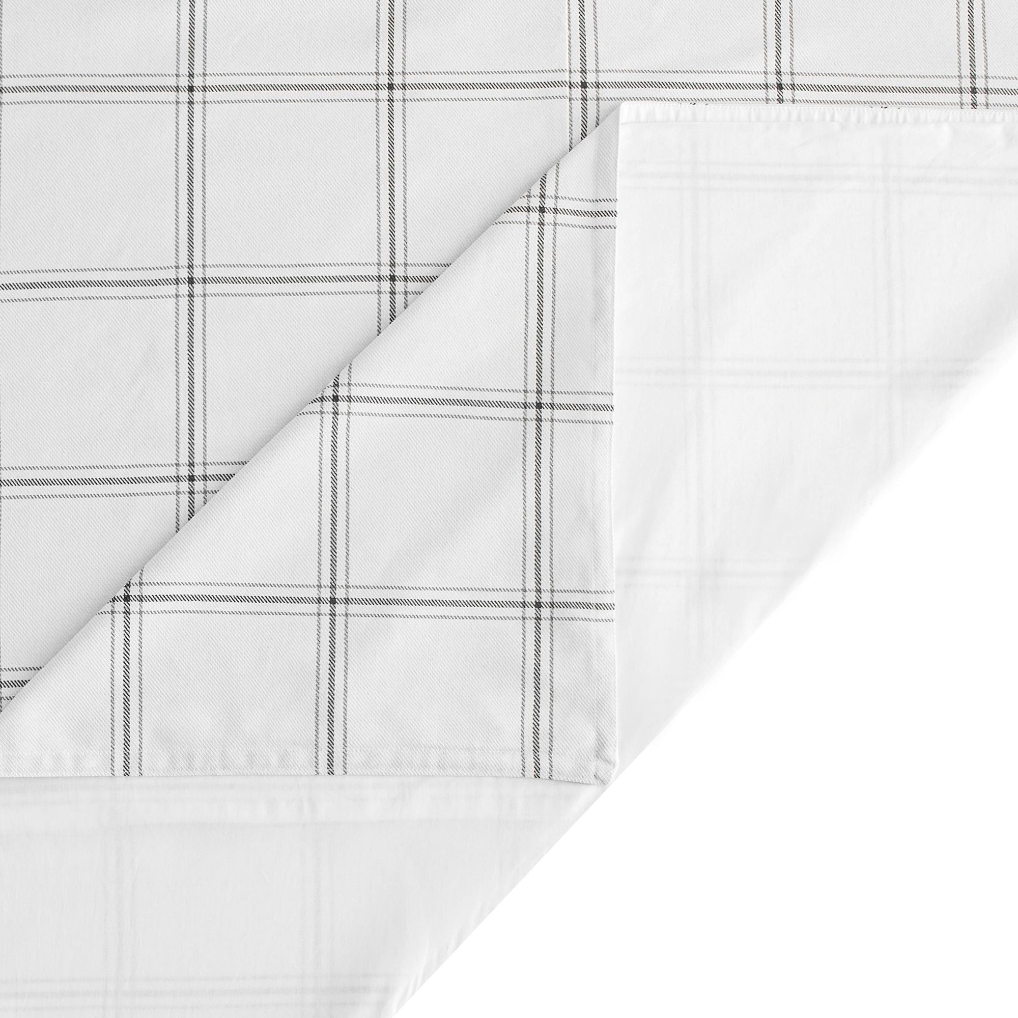 Windowpane - King Plaid Comforter Set (Set of 3) - White