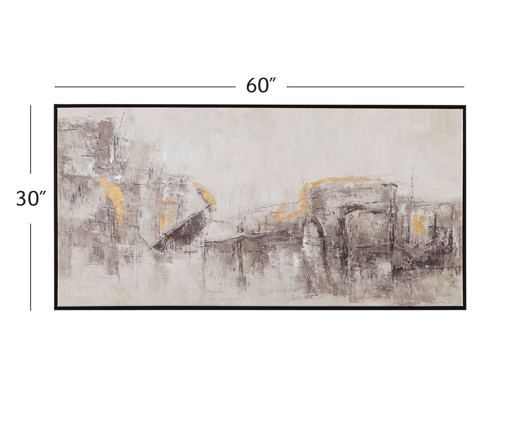 About Town Framed Canvas - Gray