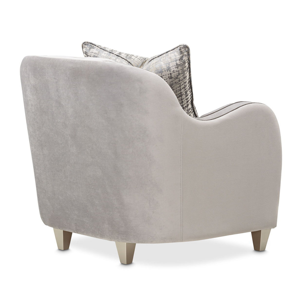 Roxbury Park - Velvet Matching Chair - Steel / Slate