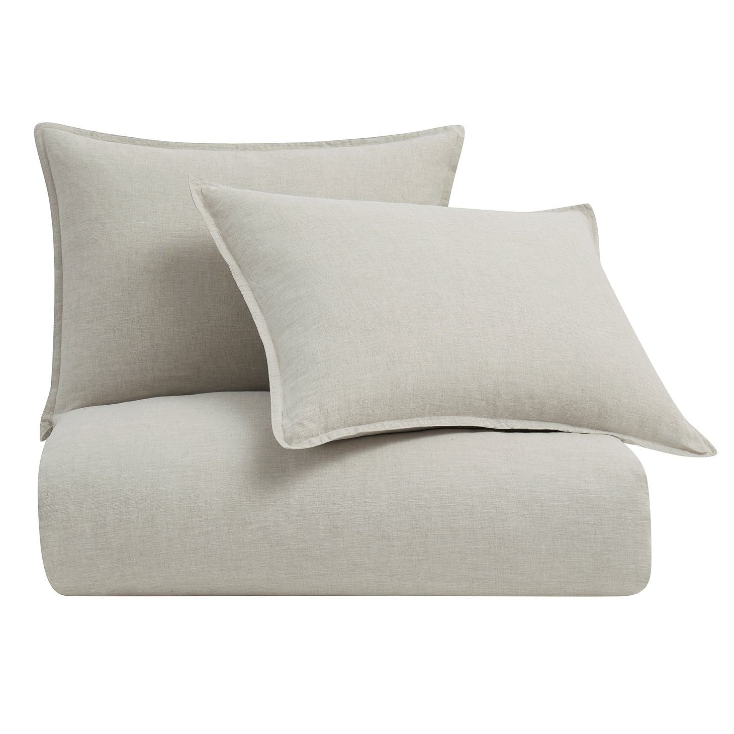 100% French Flax Linen - Queen Duvet Cover Set (Set of 3) - Natural