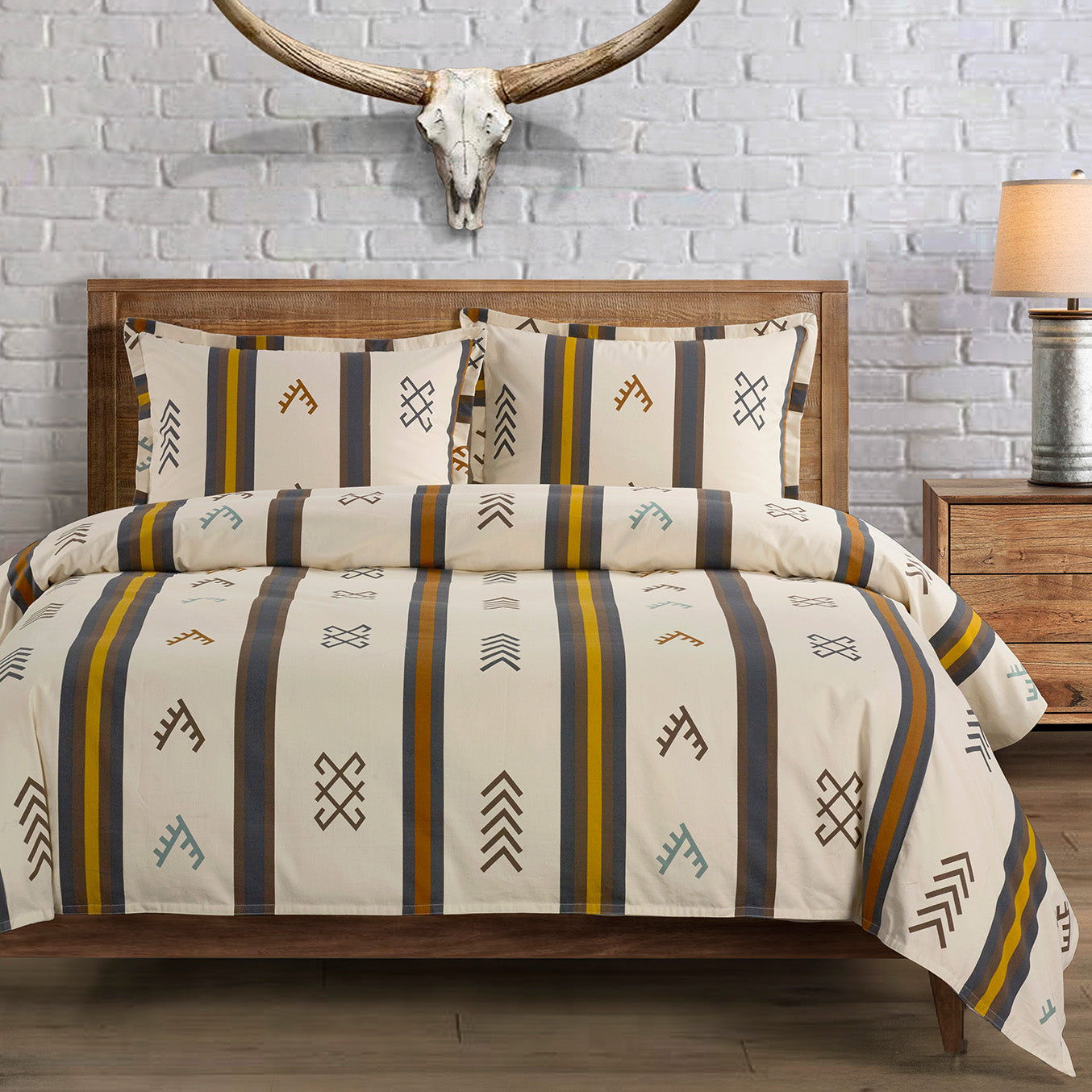 Toluca Canvas - Queen Comforter Set (Set of 3) - Multi Color