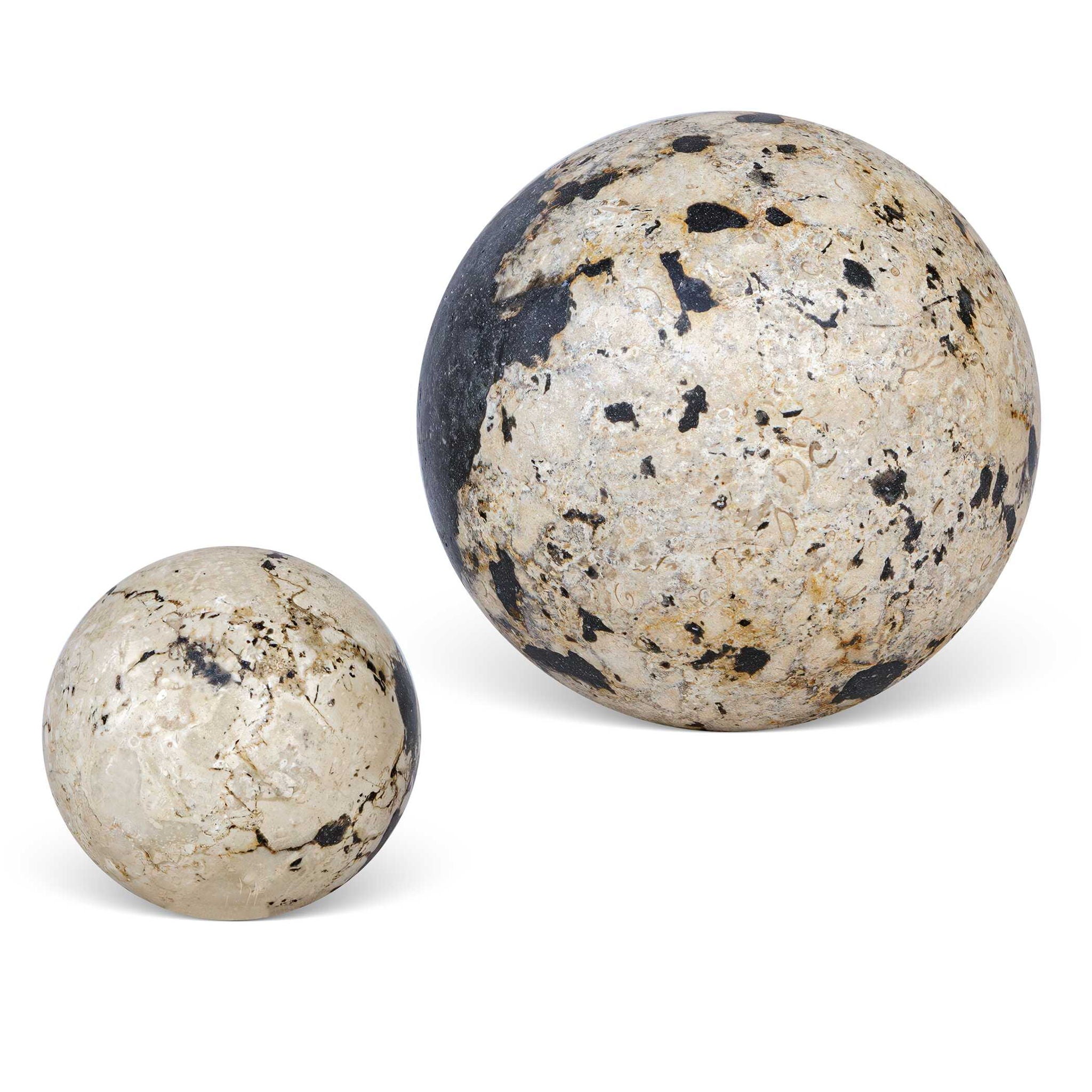 Nouveau - Indoor-Outdoor Spheres (Set of 2) - Black / White