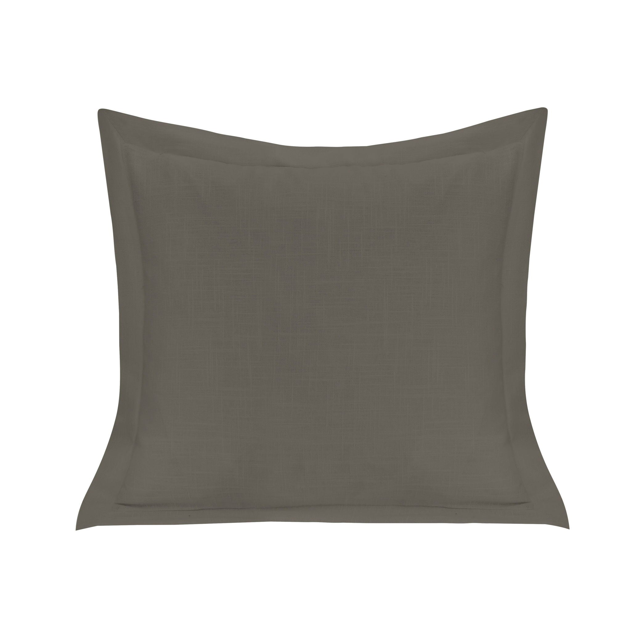 Luna - Single Flanged Washed Linen Pillow - Slate