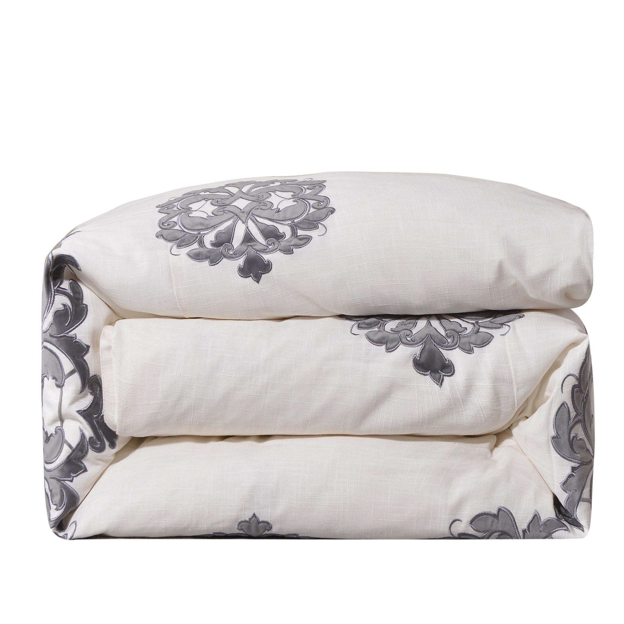 Madison - King Linen Duvet Cover - Gray