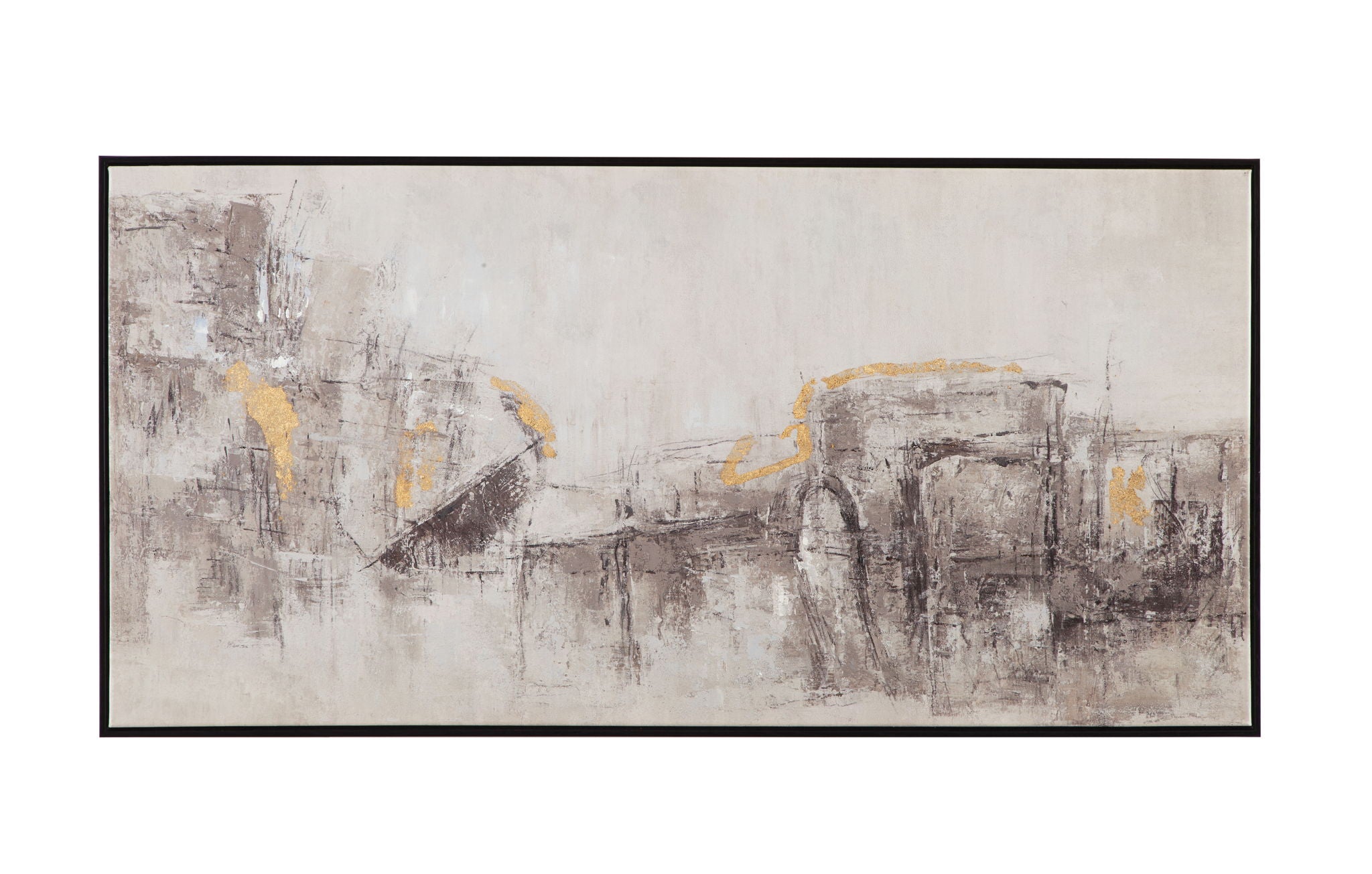 About Town Framed Canvas - Gray
