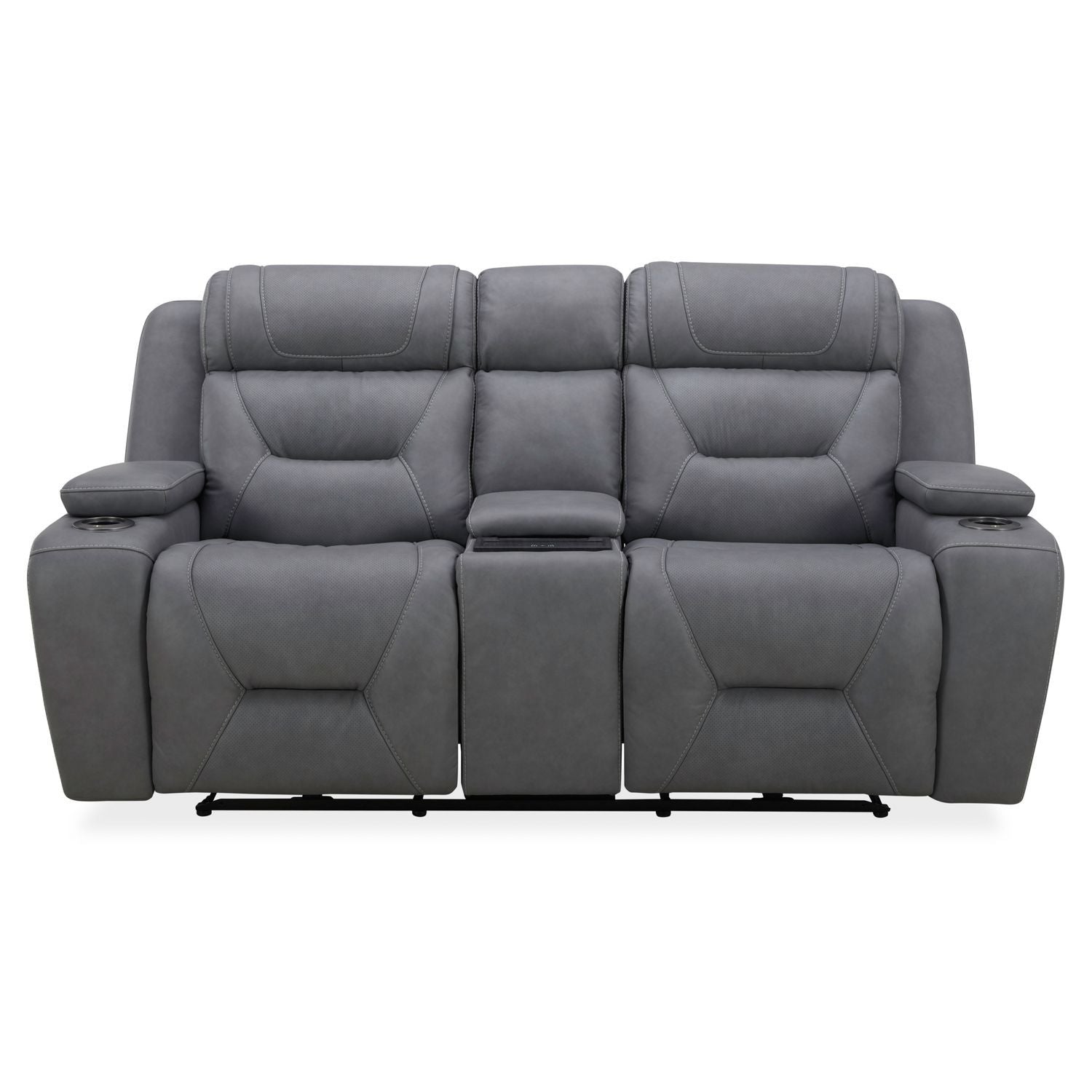 Chapman - Loveseat With Console P2 & ZG - Aline Blue Gray