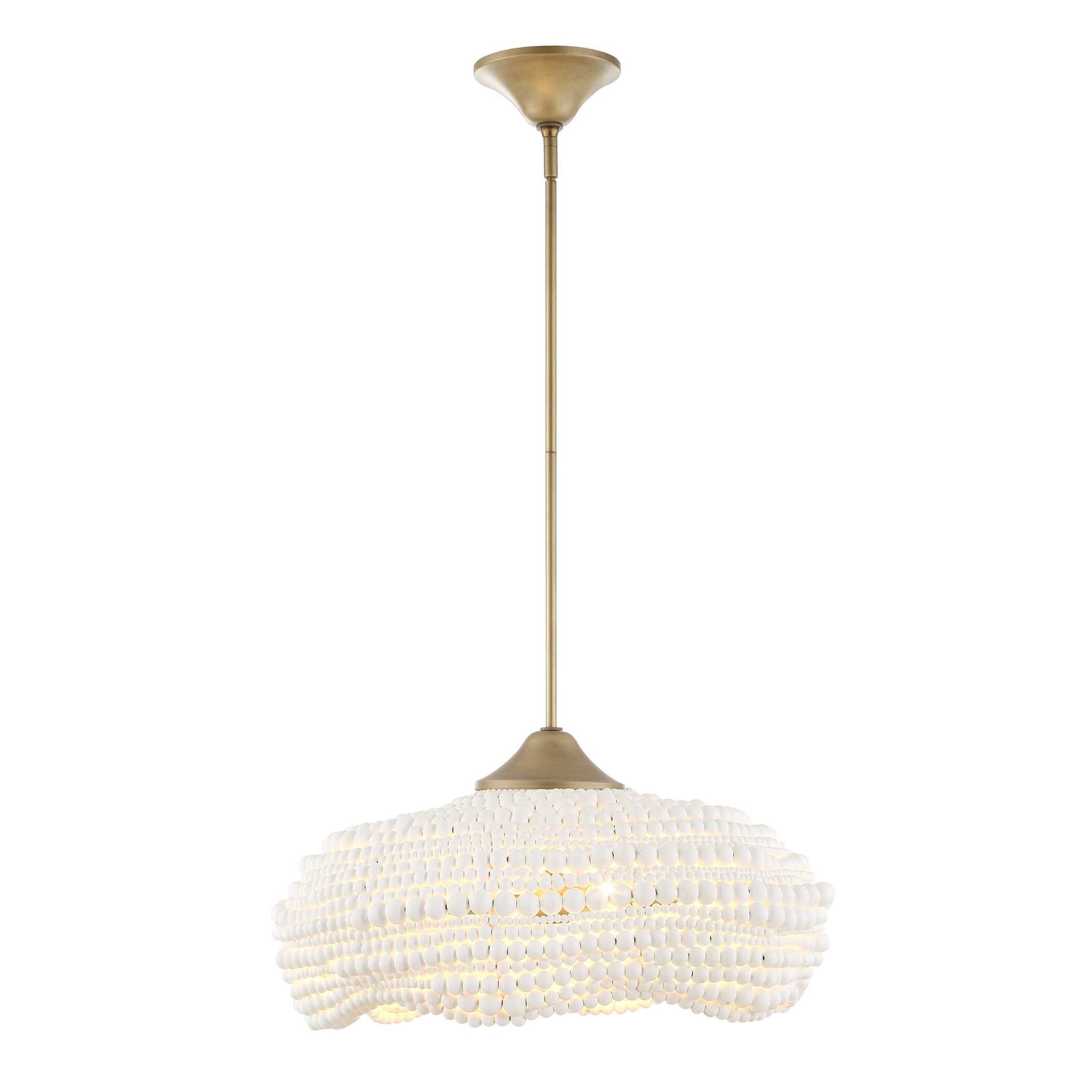 Biddeford - 5 Light Beaded Pendant - White
