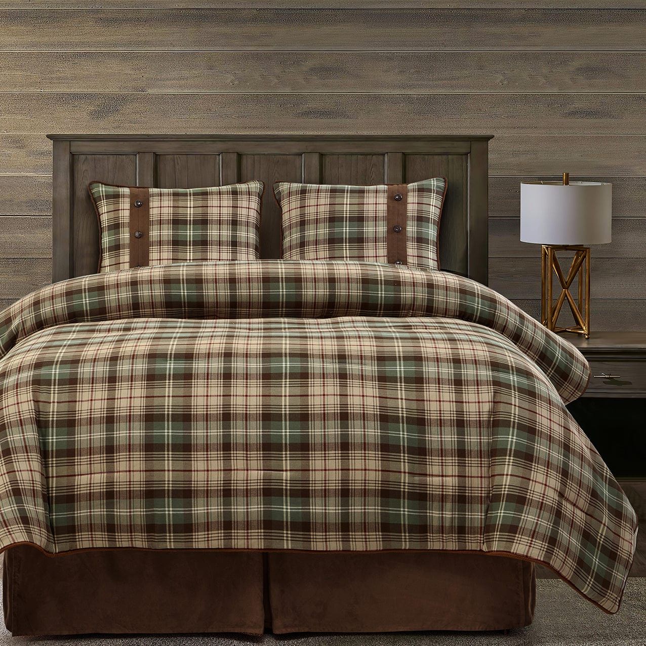 Huntsman - Queen Comforter Set (Set of 4) - Brown / Tan