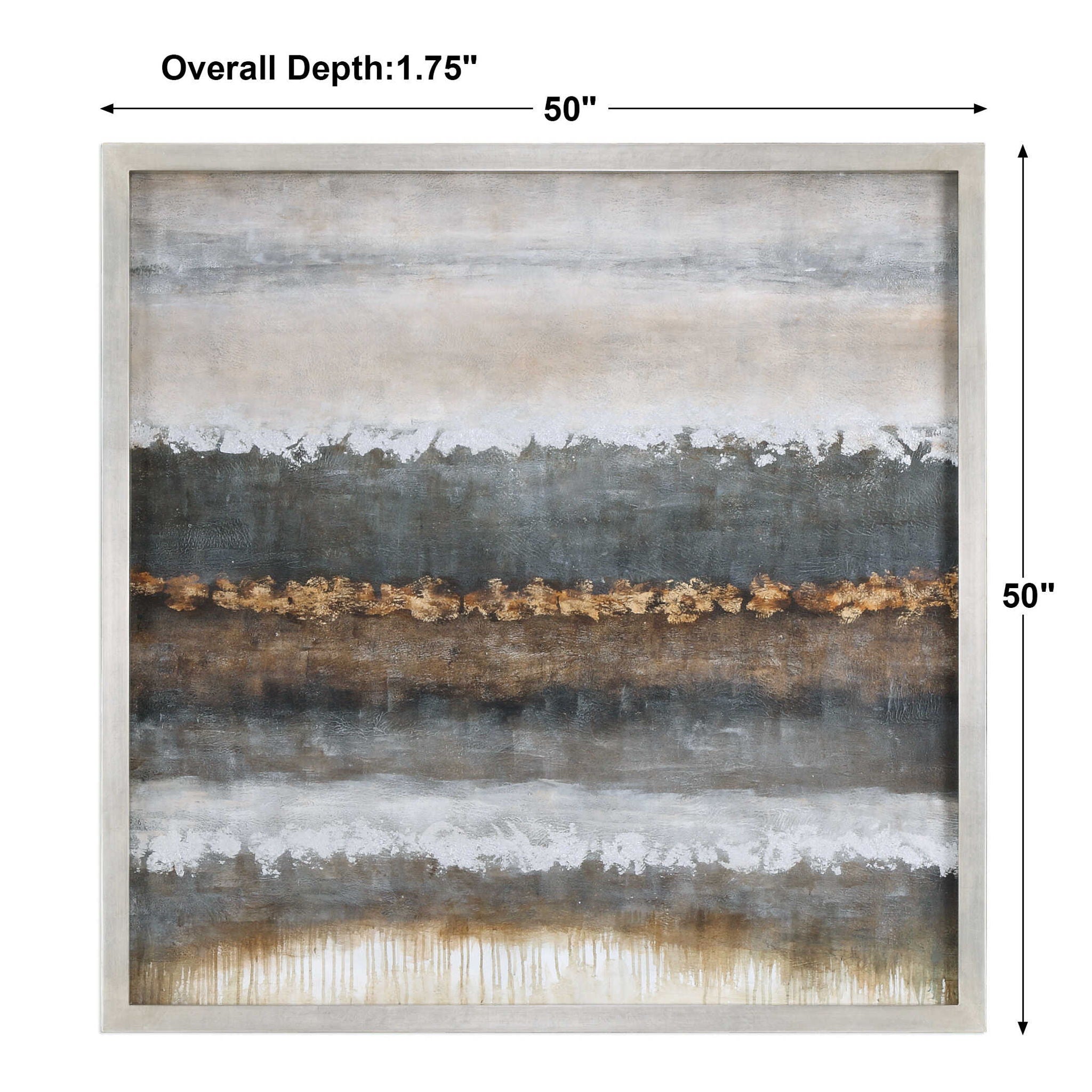 Layers - Landscape Art - Pearl Silver