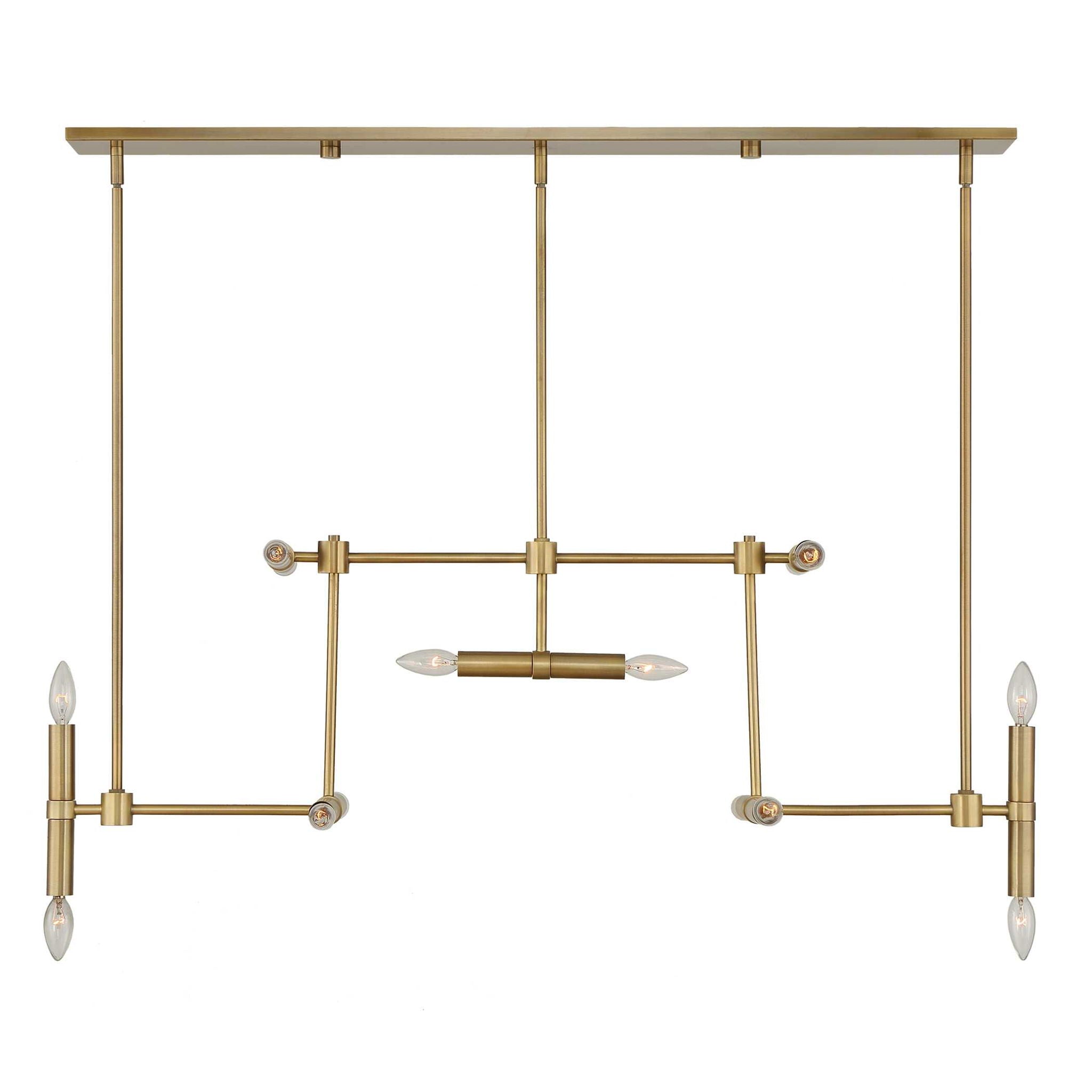 Cadre - 14 Light Modern Linear Pendant - Gold