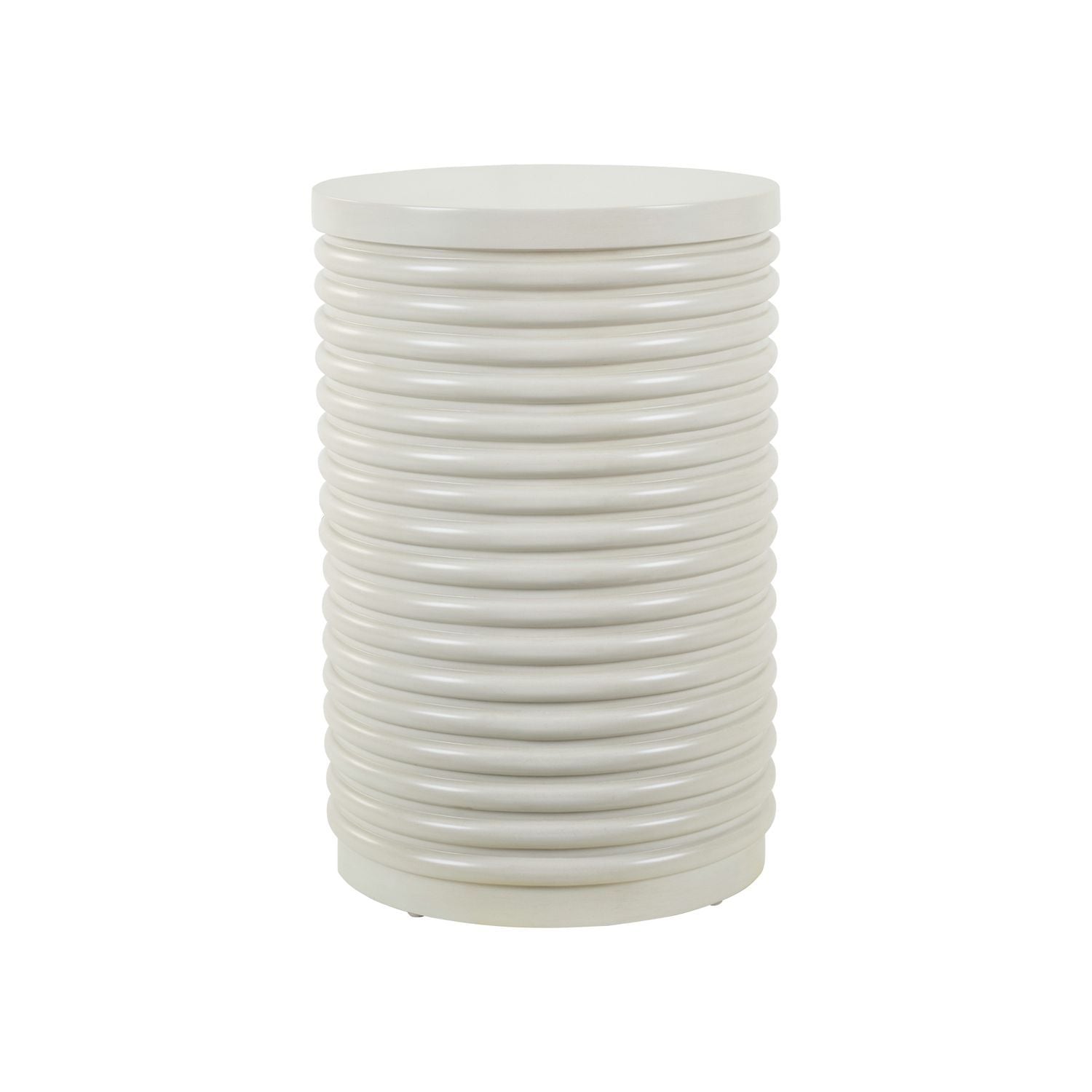 Berkley Square - Round Chairside Table - Linen & Khaki