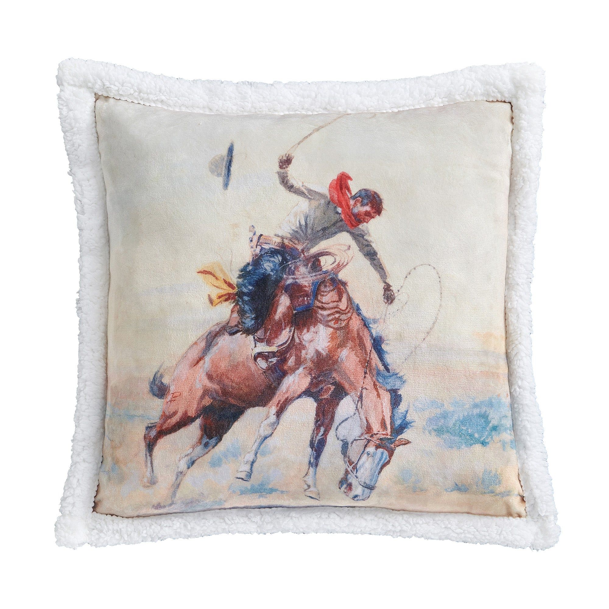 Campfire - Buster Campfire Sherpa Pillow 6 Per Carton - Multi Color