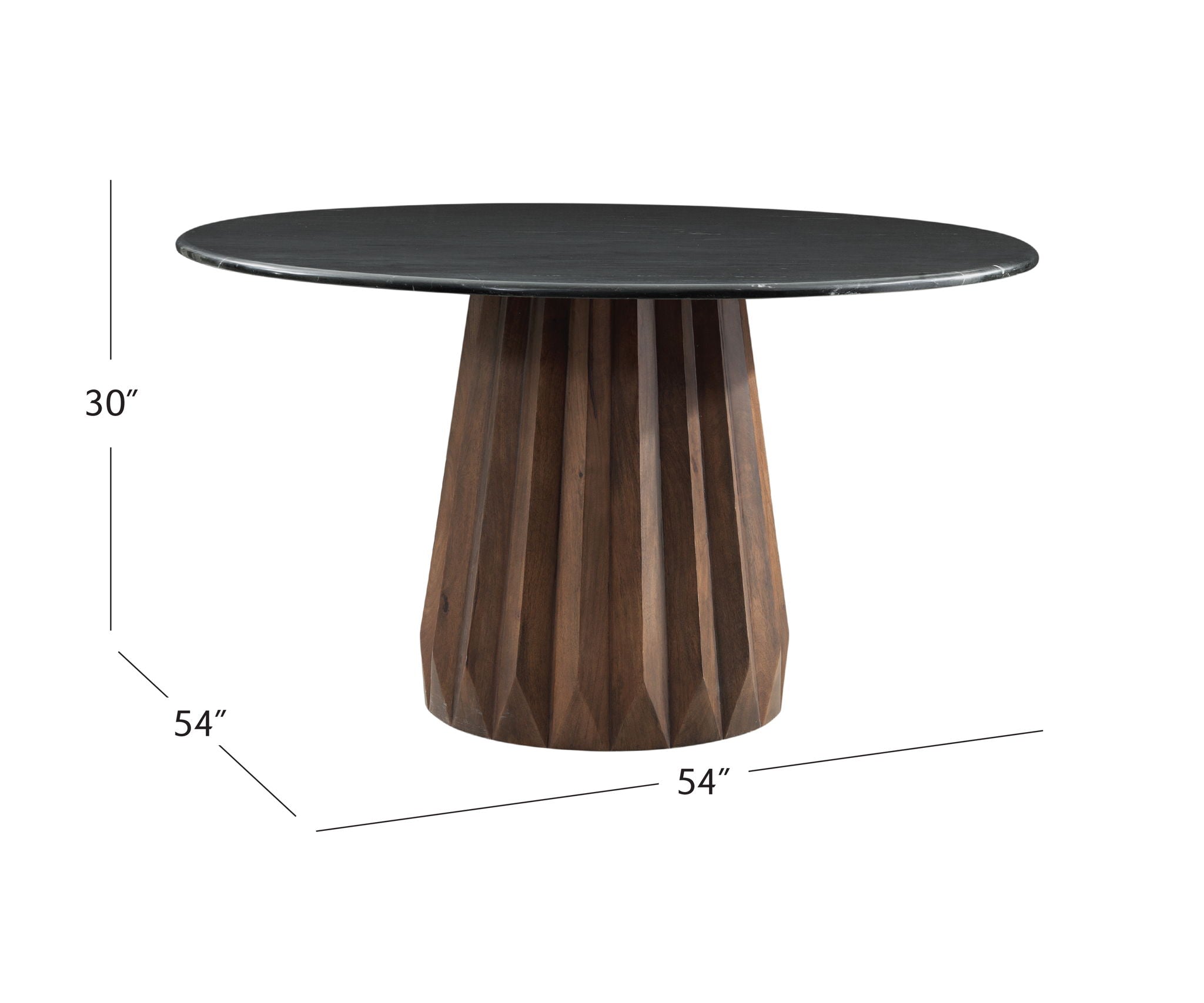 Jennings - Dining Table Base - Royal Brown Mango