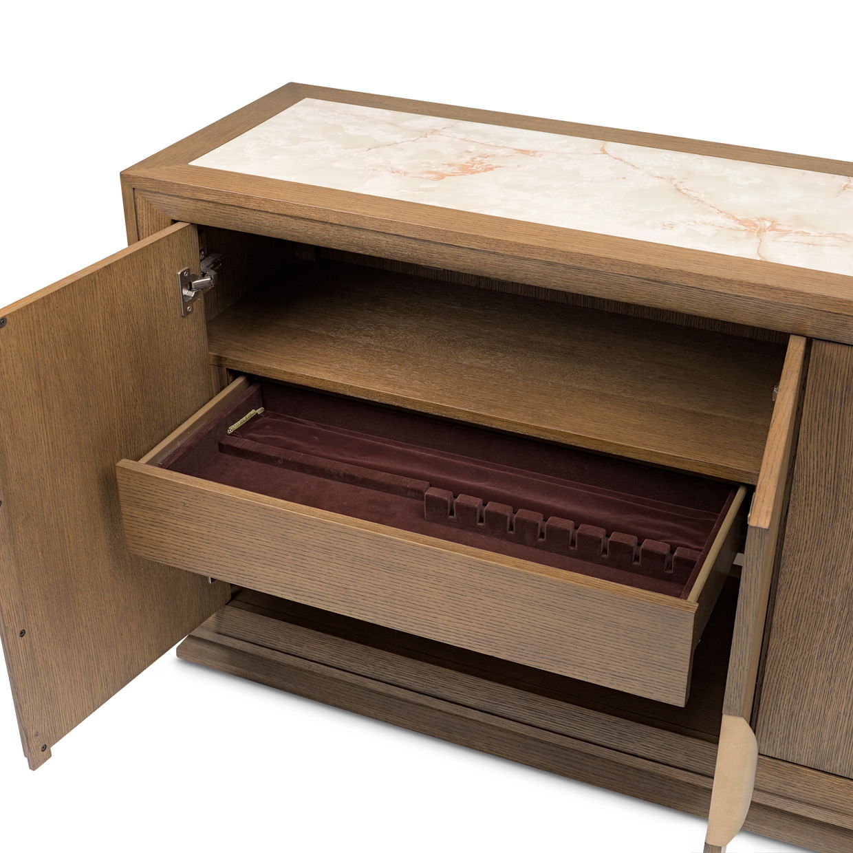 Portrait - Sideboard With LED Lights - Sienna Brown