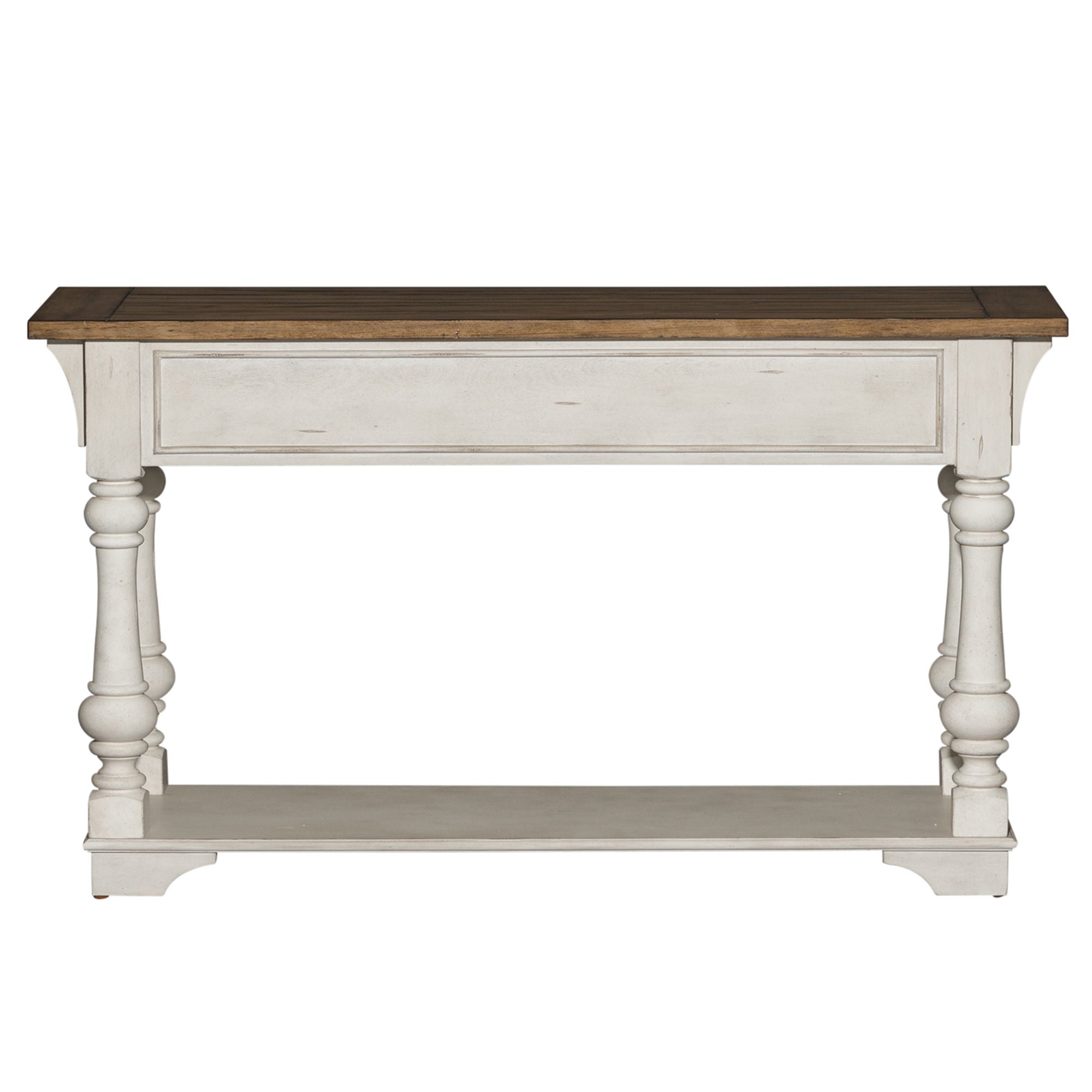 Morgan Creek - Sofa Table - Antique White / Wirebrushed Tobacco Accents