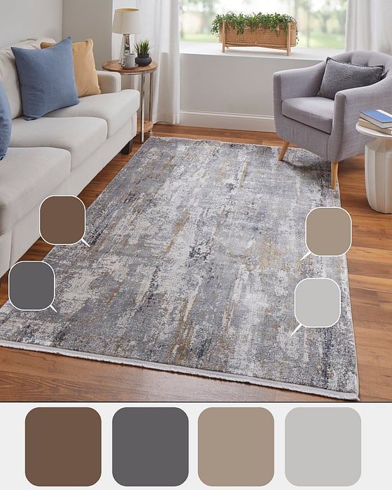 CADIZ Collection - 3887F Ivory/Gray
