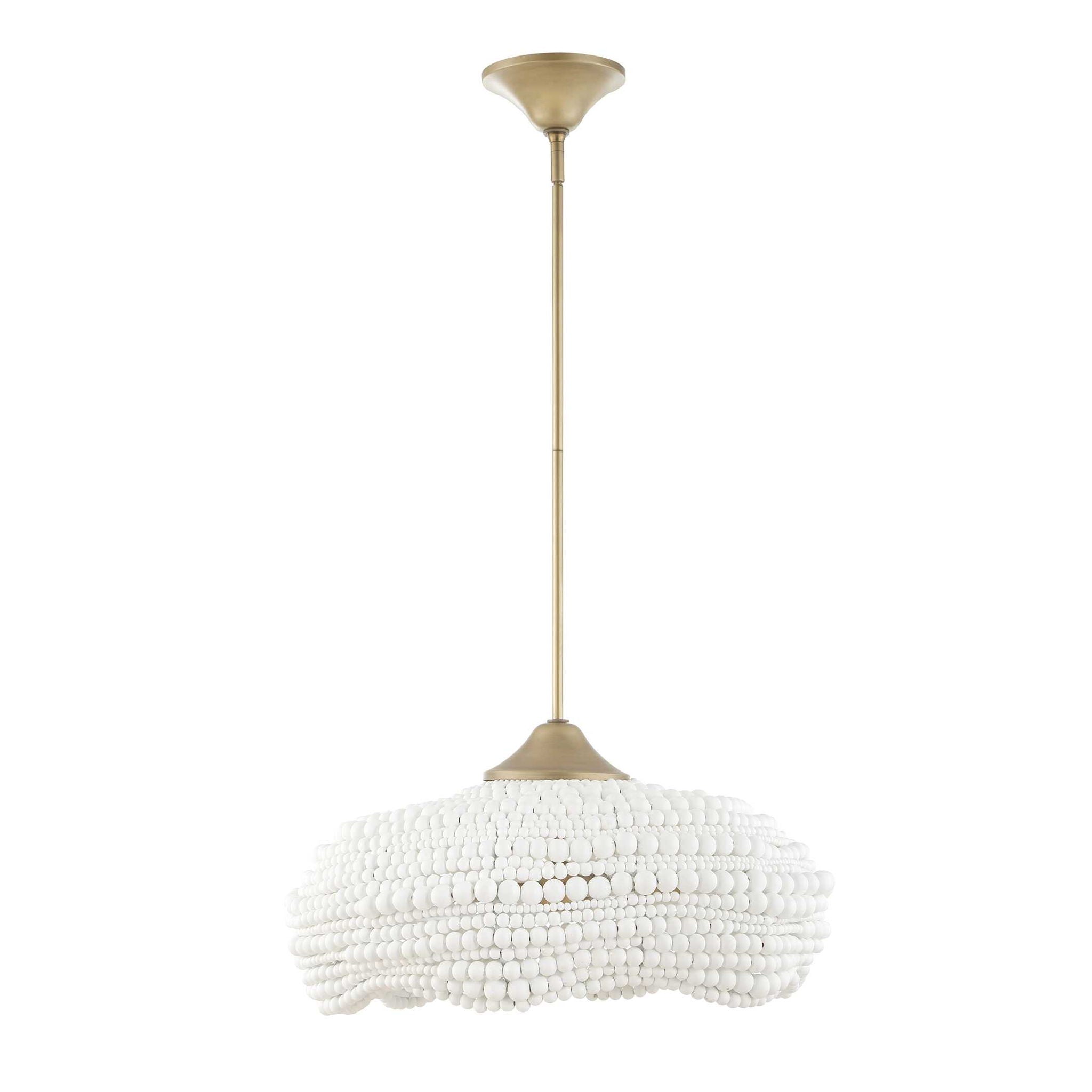 Biddeford - 5 Light Beaded Pendant - White