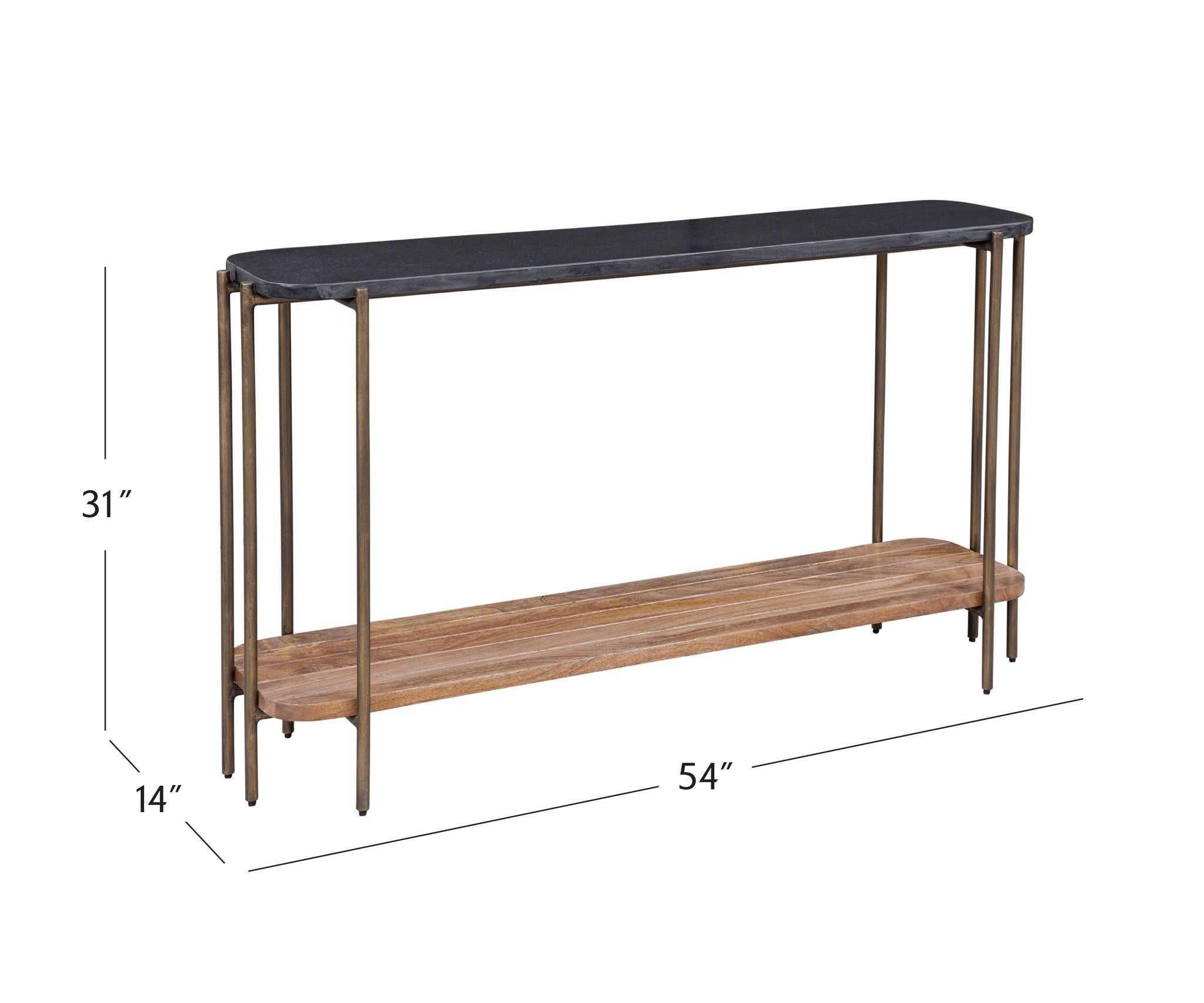 Adrienne - Console Table Base - Light Brown